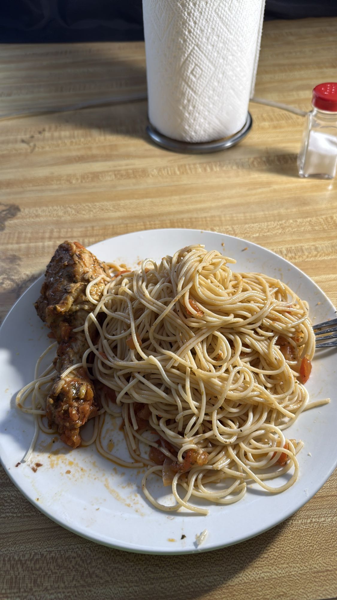 Spaghetti au poulet