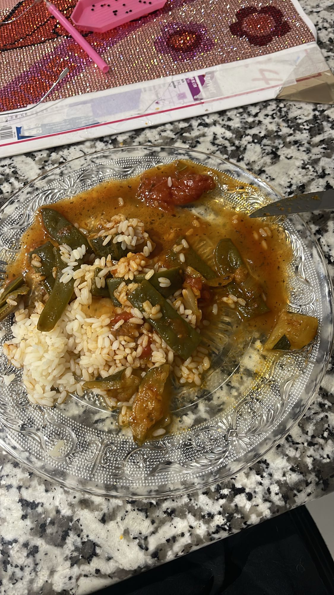 Riz aux haricots verts