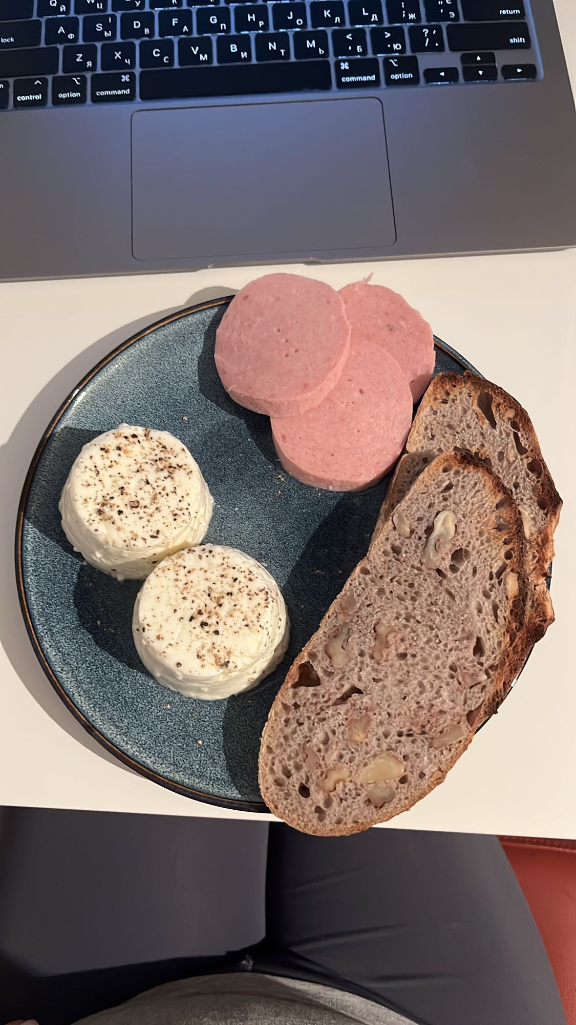 Bread, cheese, sausage