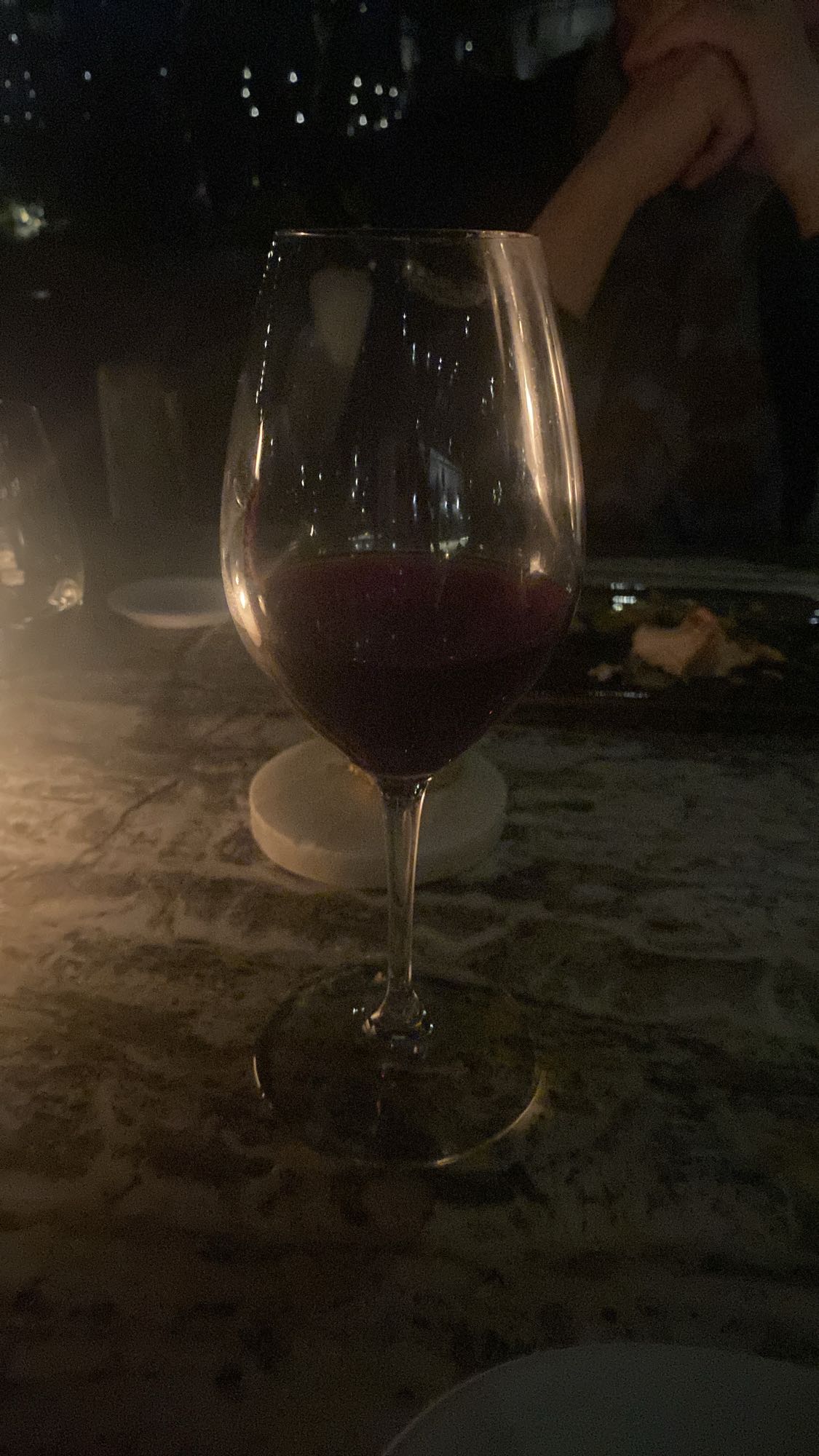 Red wine glass