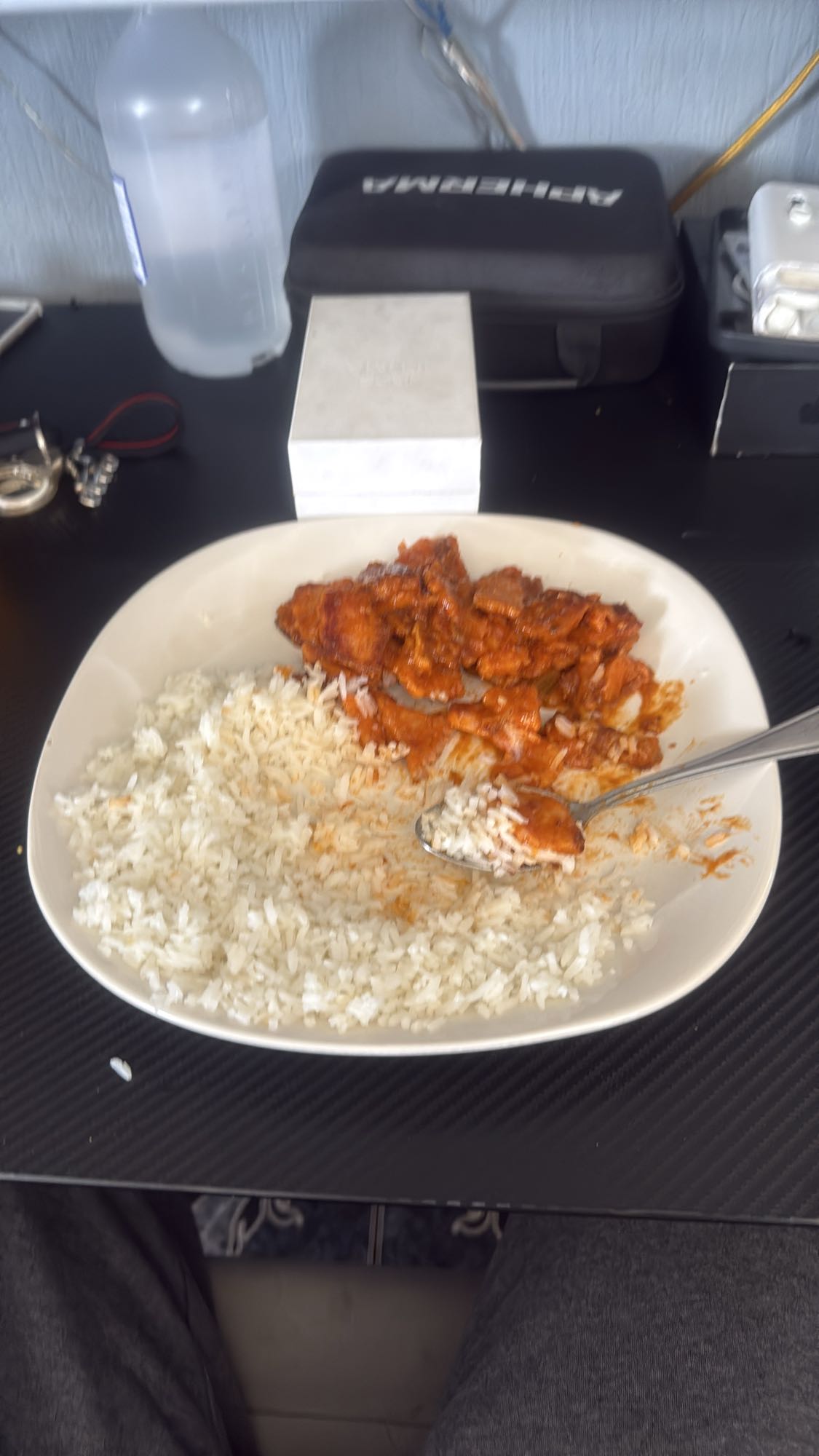 arroz con pollo en salsa