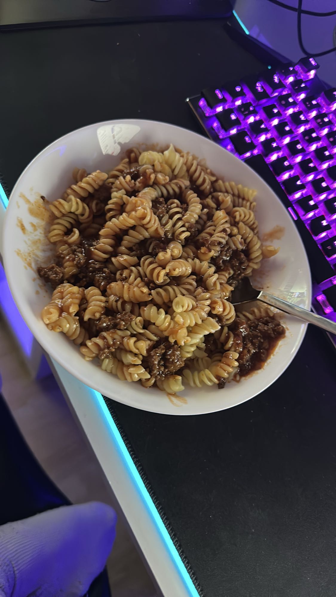 Rinderhackfleisch-Nudeln