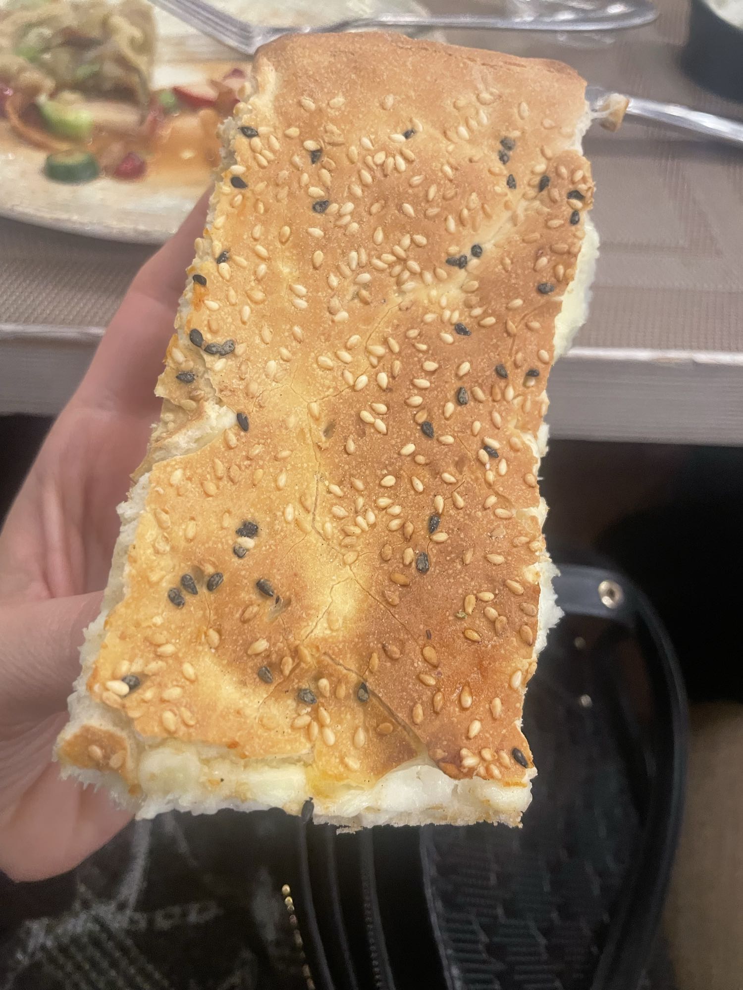 Sesame Flatbread Slice