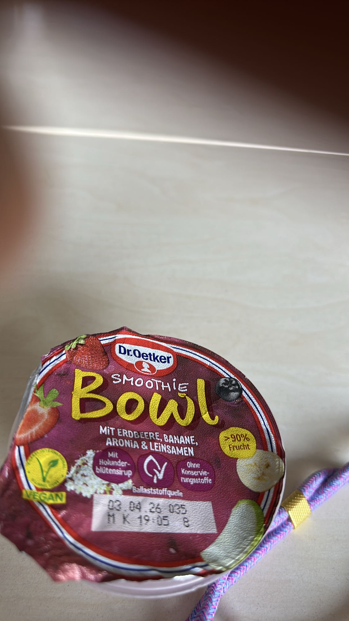 Smoothie Bowl Erdbeere Banane