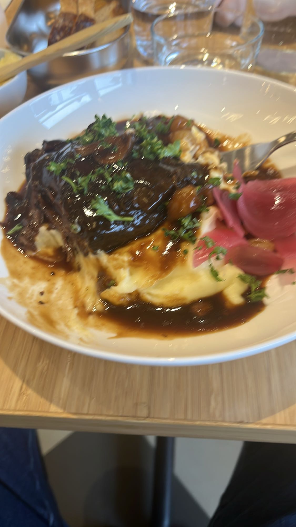 Oxkind med potatismos