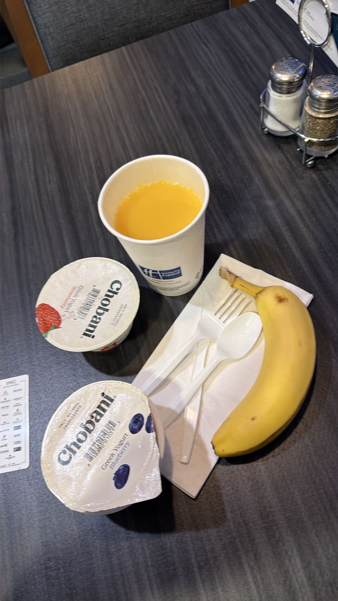 Yogurt, Banana & Juice