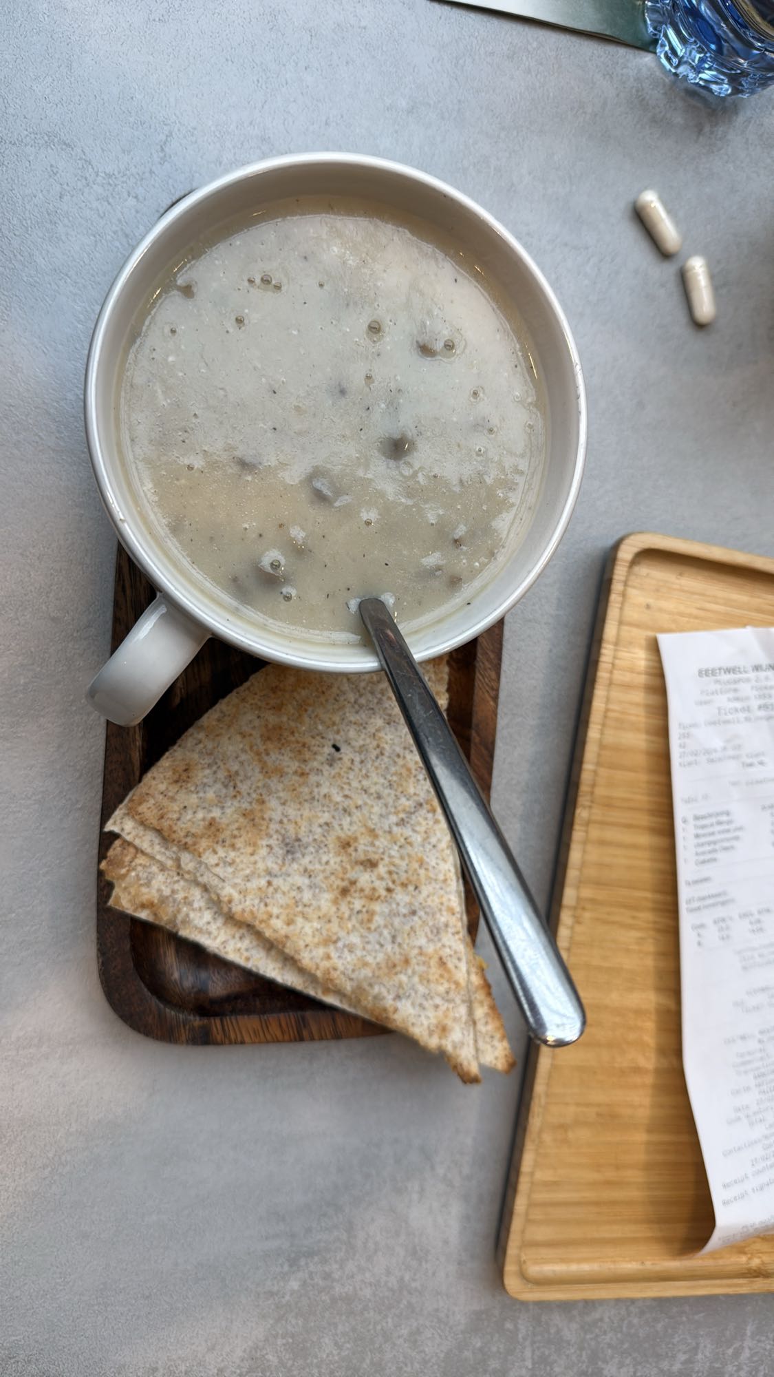 champignonsoep met volkoren wrap