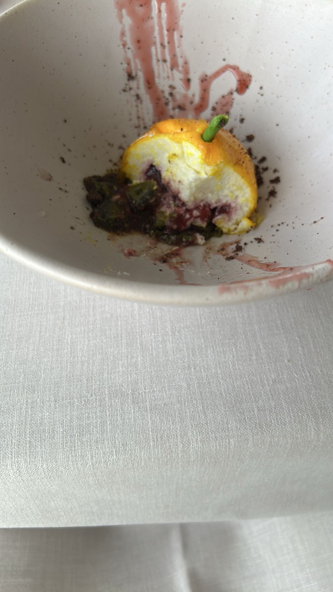 postre de naranja rellena