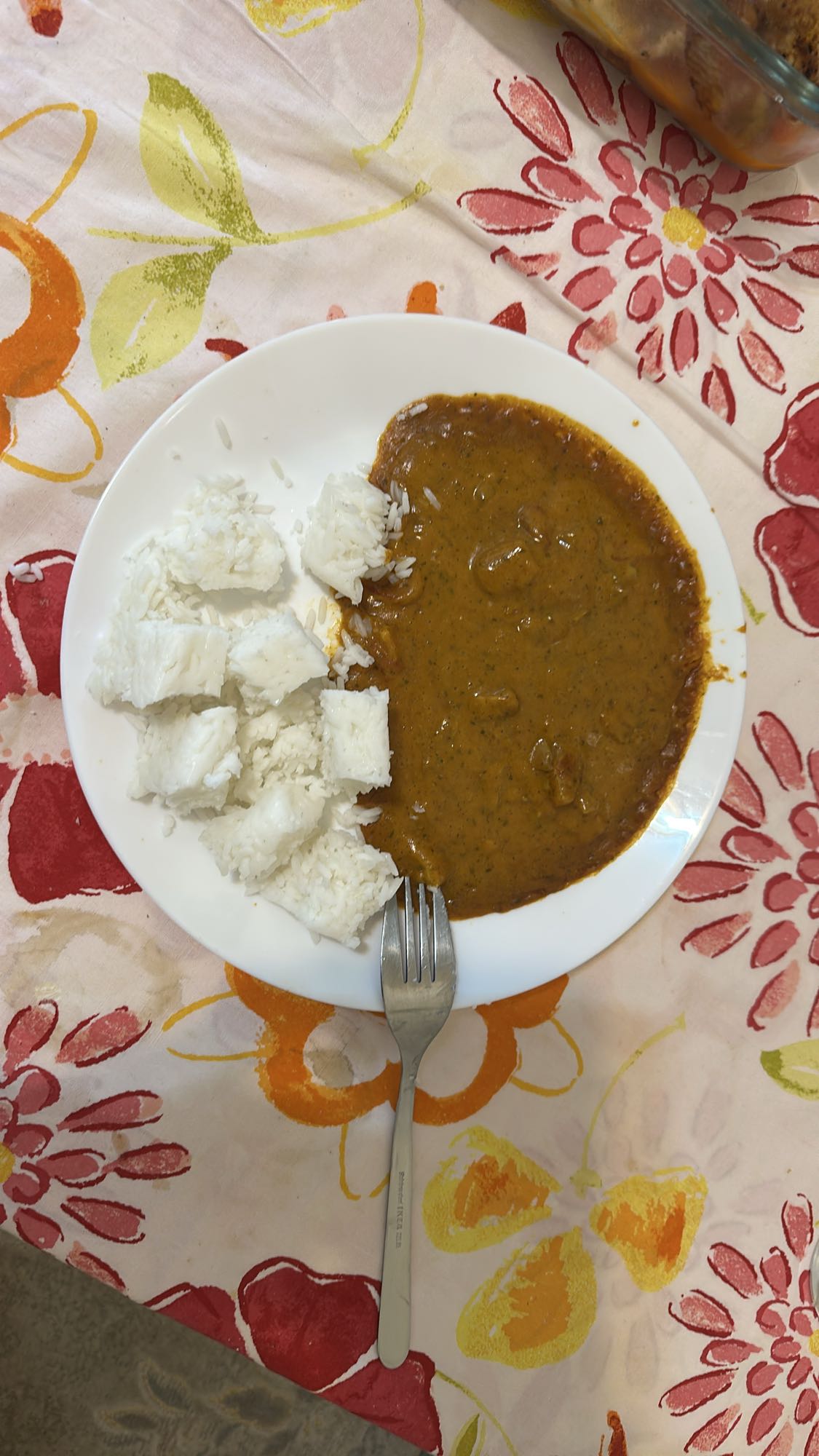 Rice with kidney bean curry