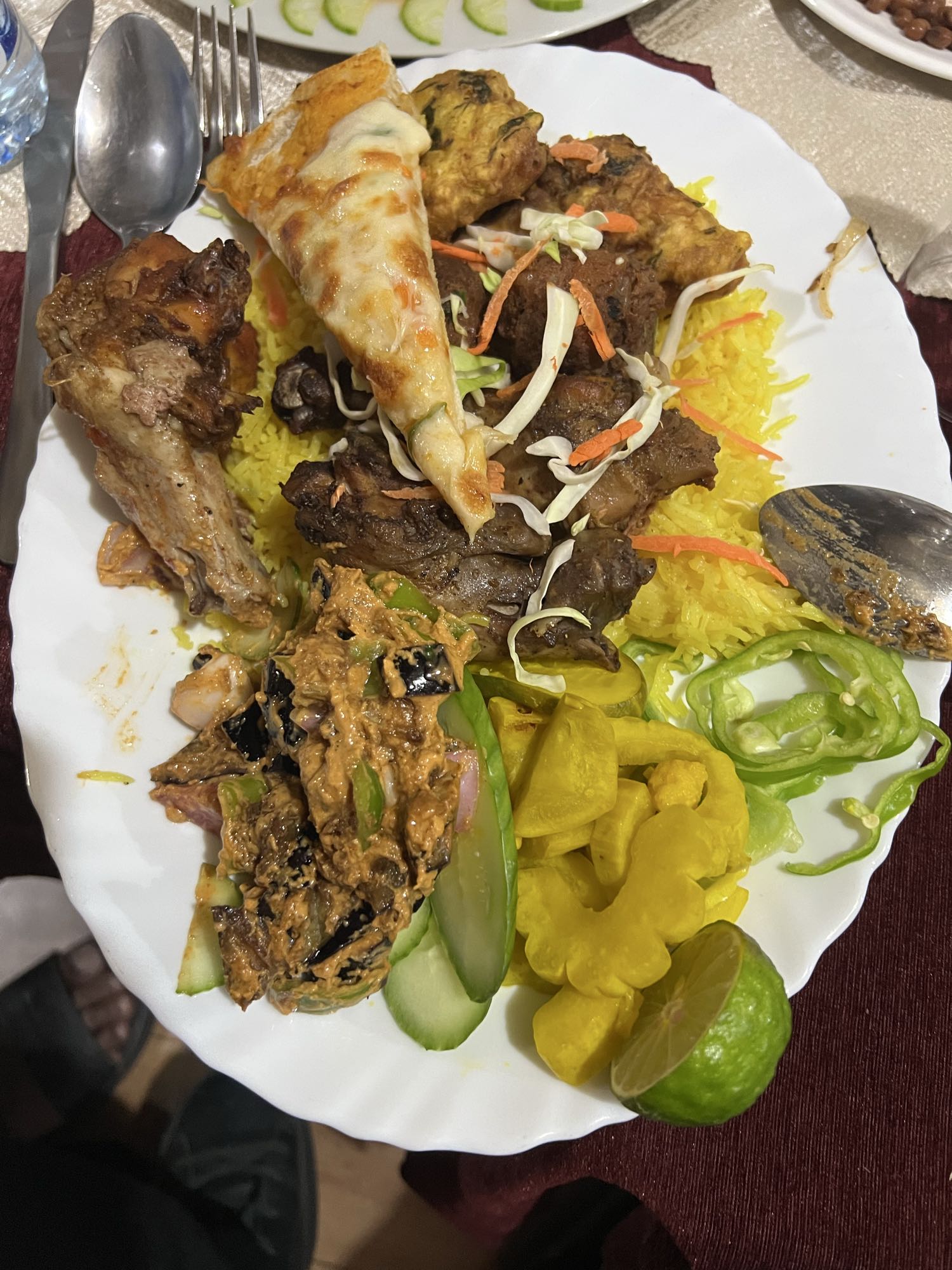 Mixed Platter with Pizza