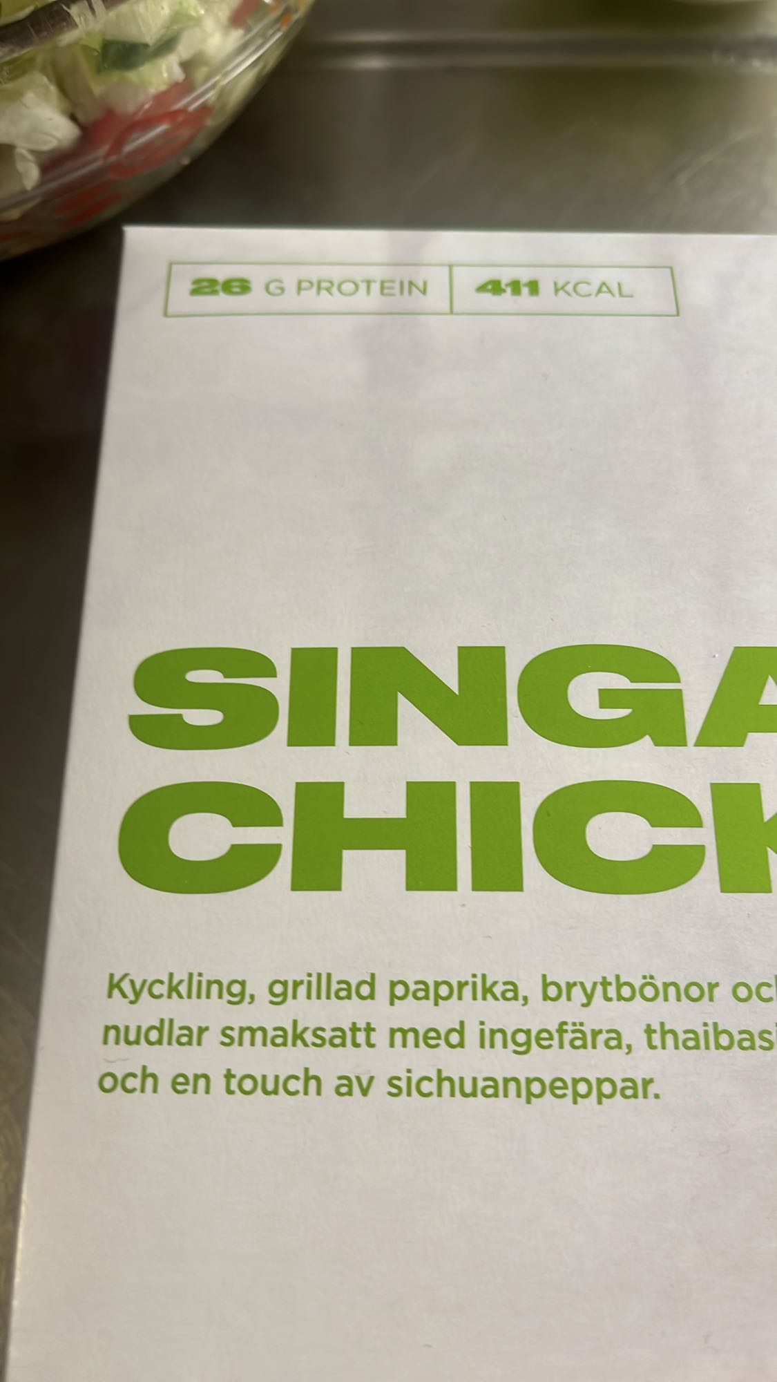 Singapore kycklingnudlar