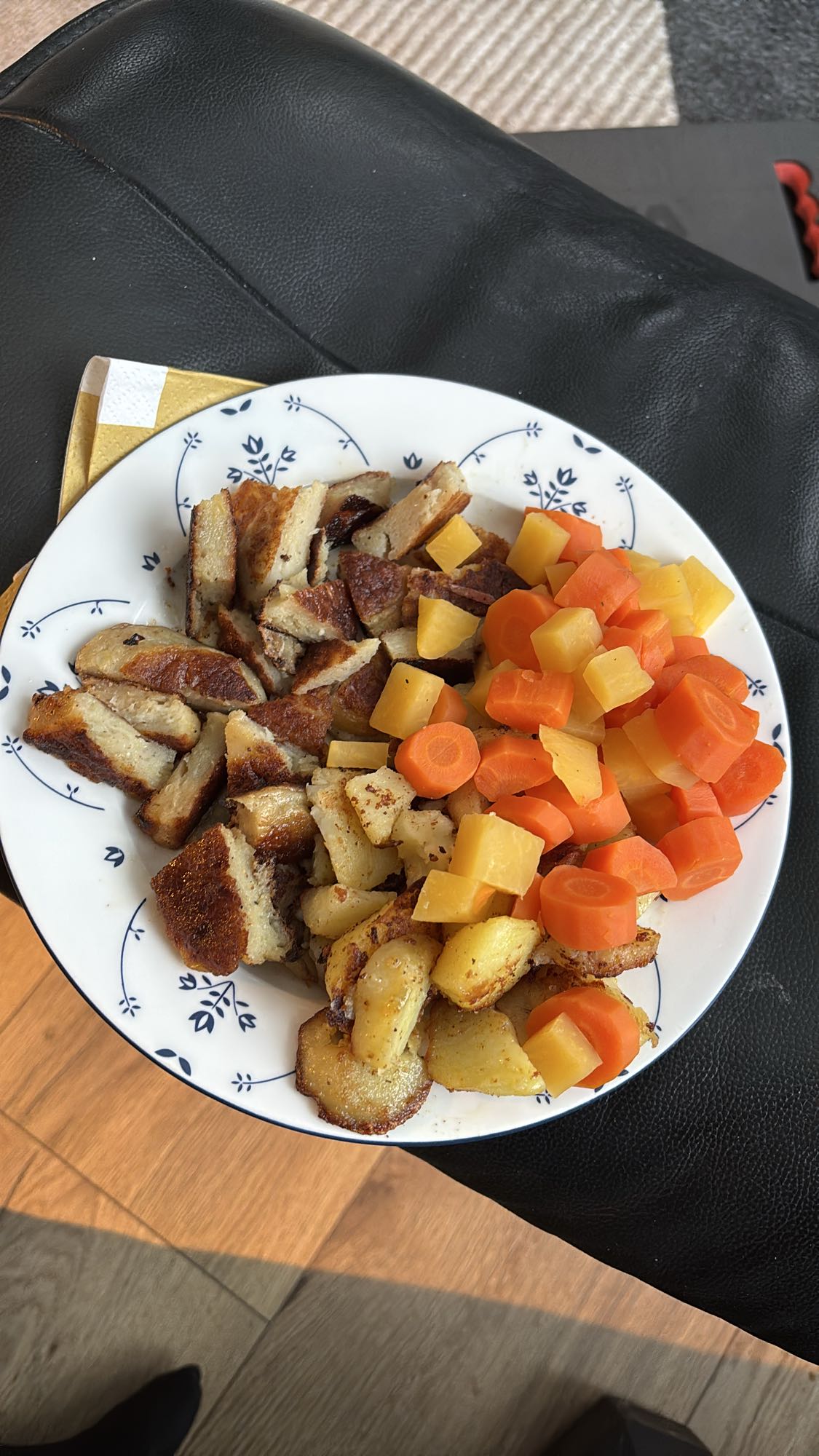 Stekt potet og grønnsaker