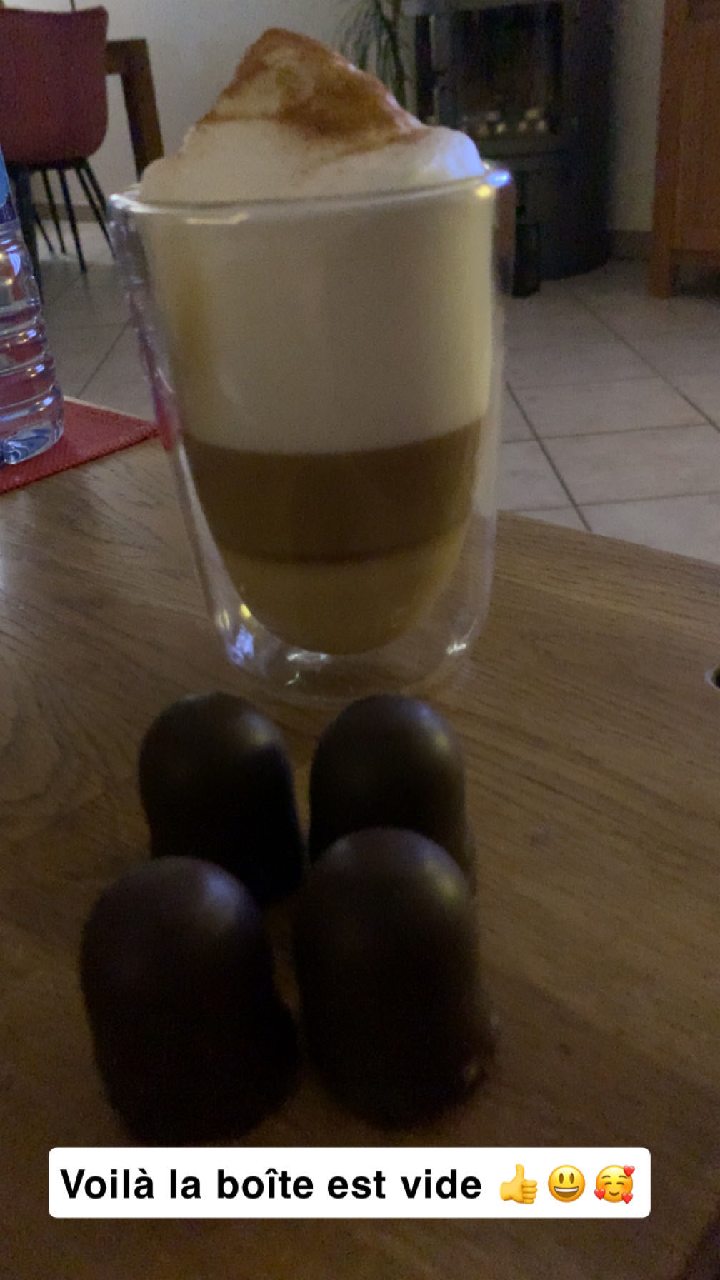 Café latte et chocolats