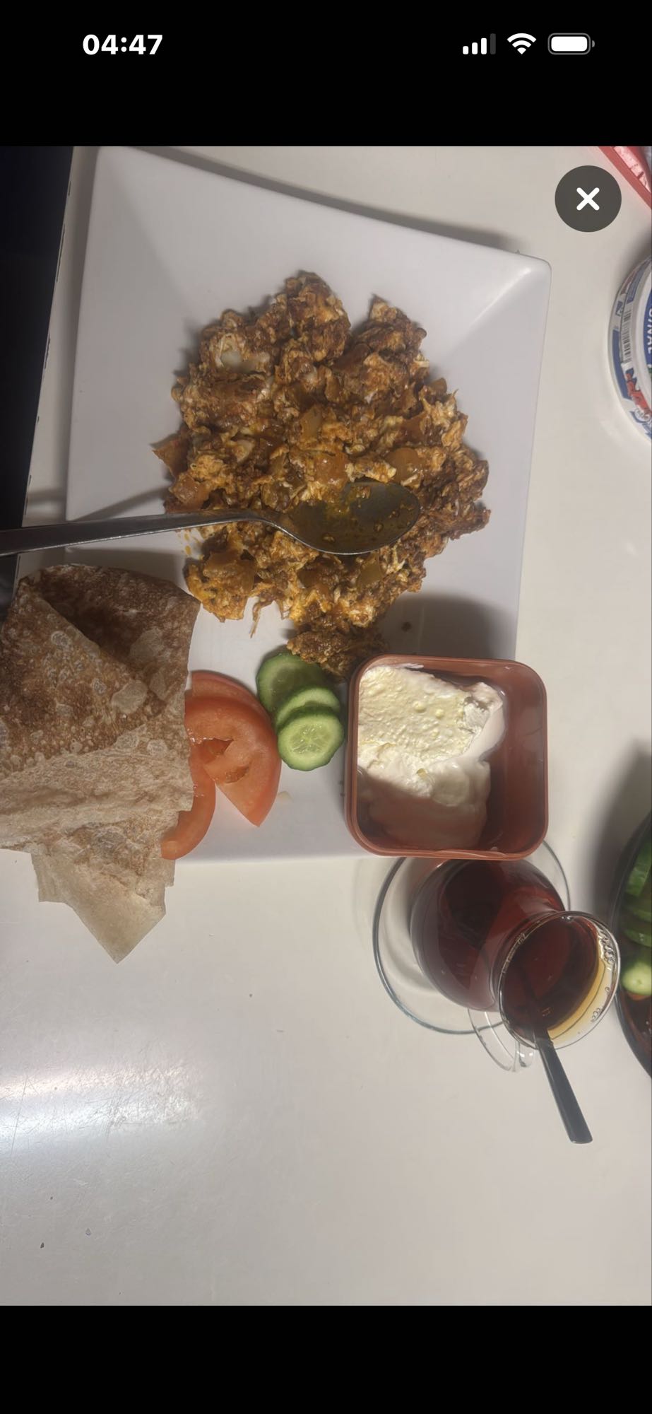 Turkisk frukost med ägg