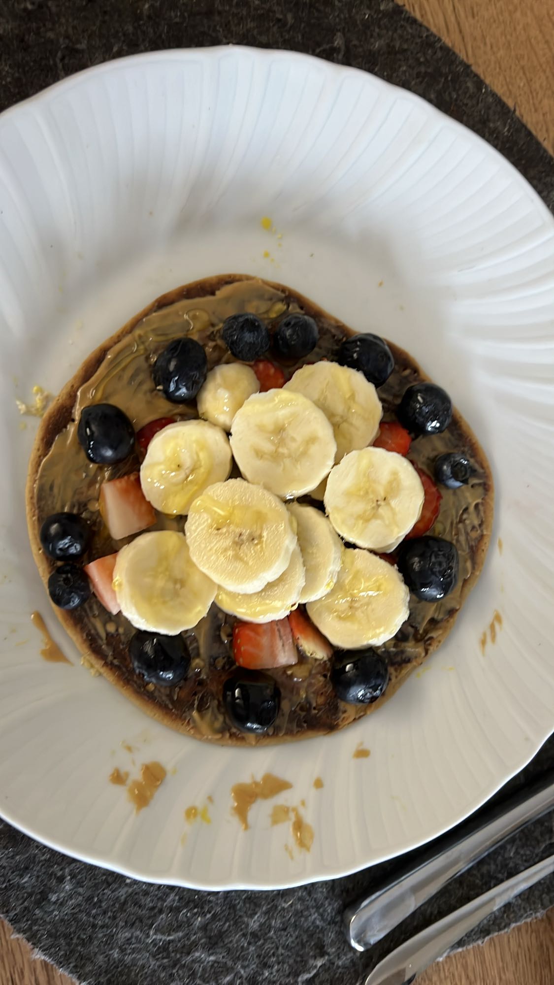 Peanut Butter Fruit Pancake