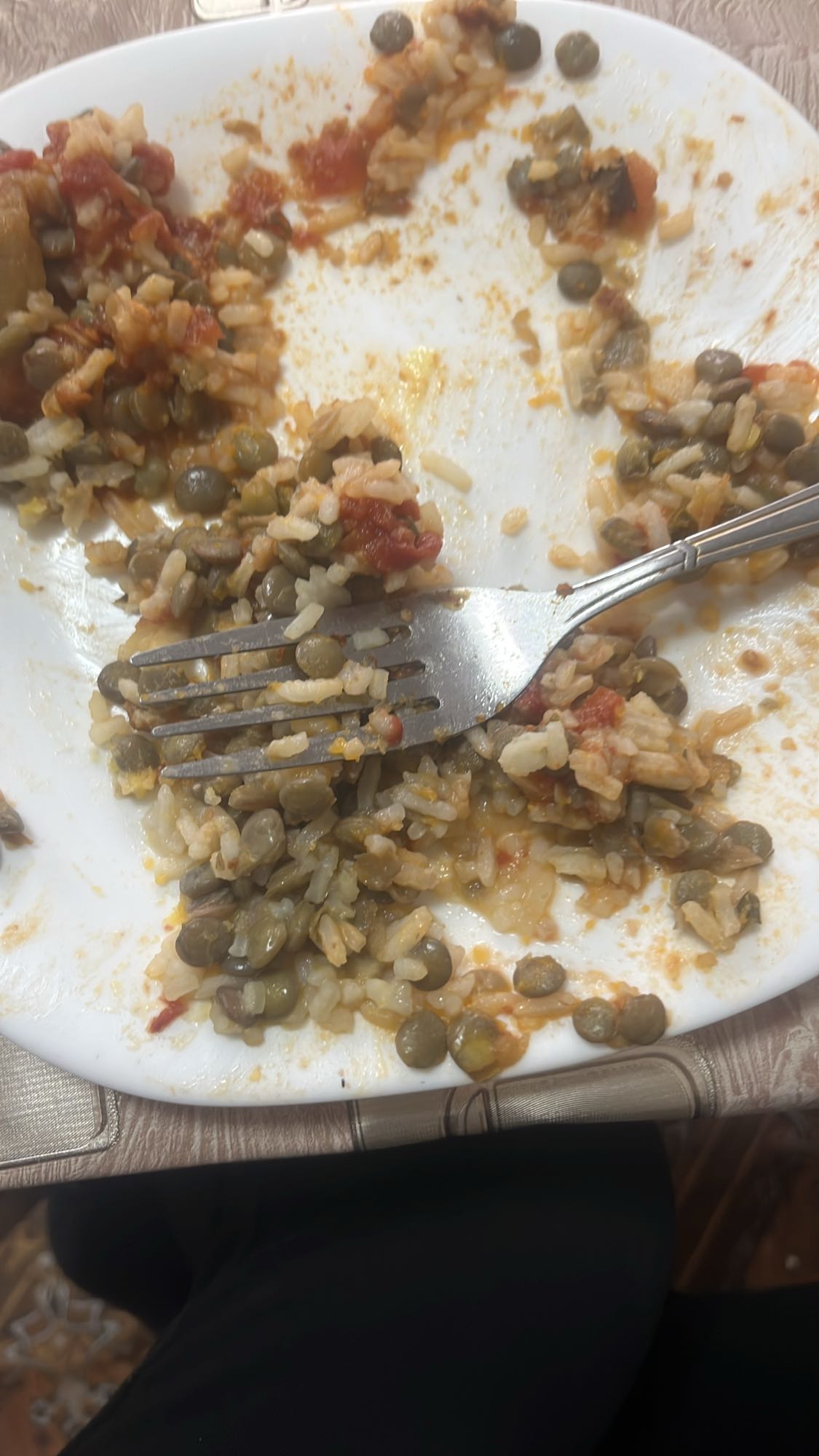 рис с чечевицей и томатами