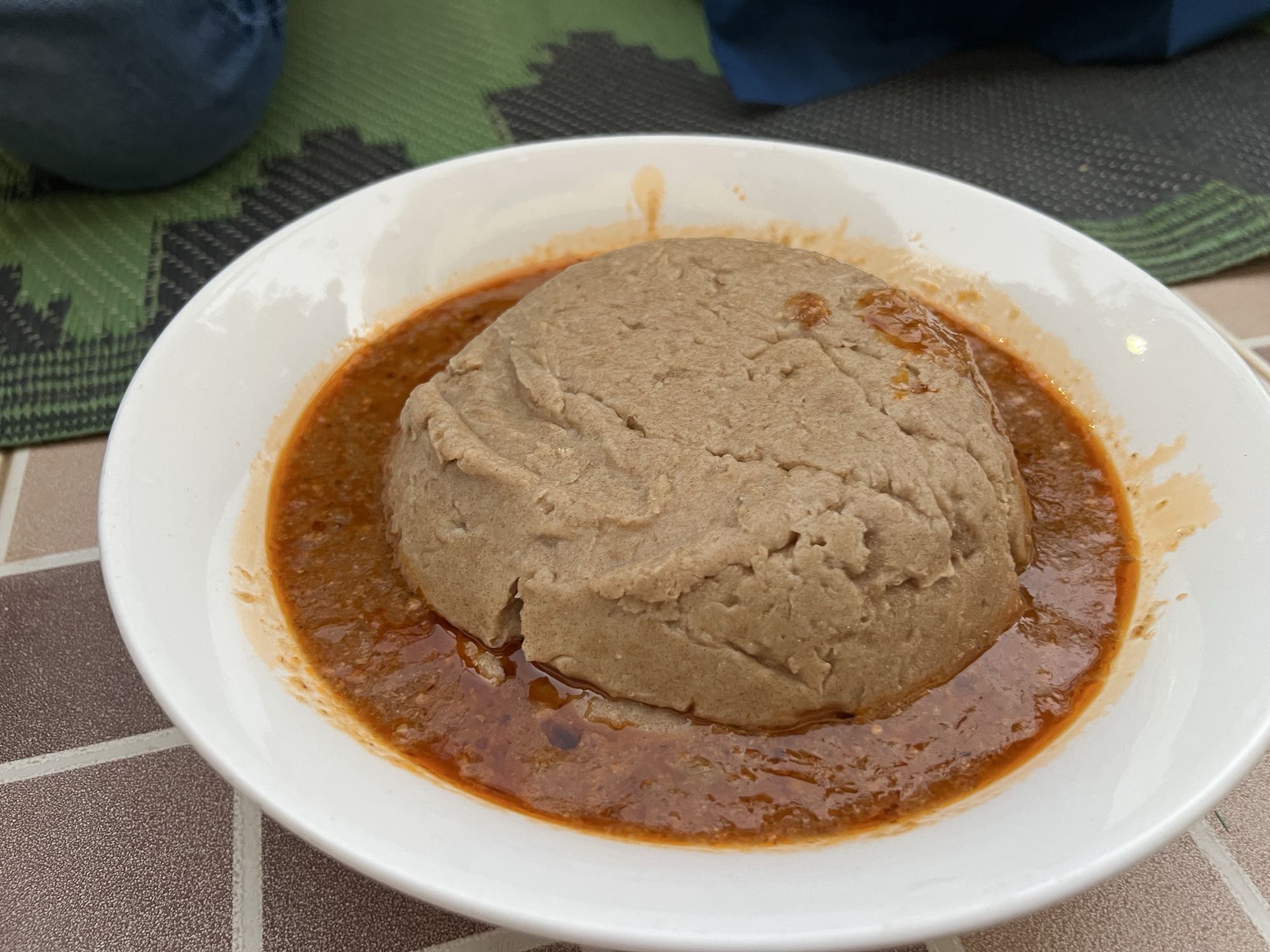 Millet Fufu with Soup
