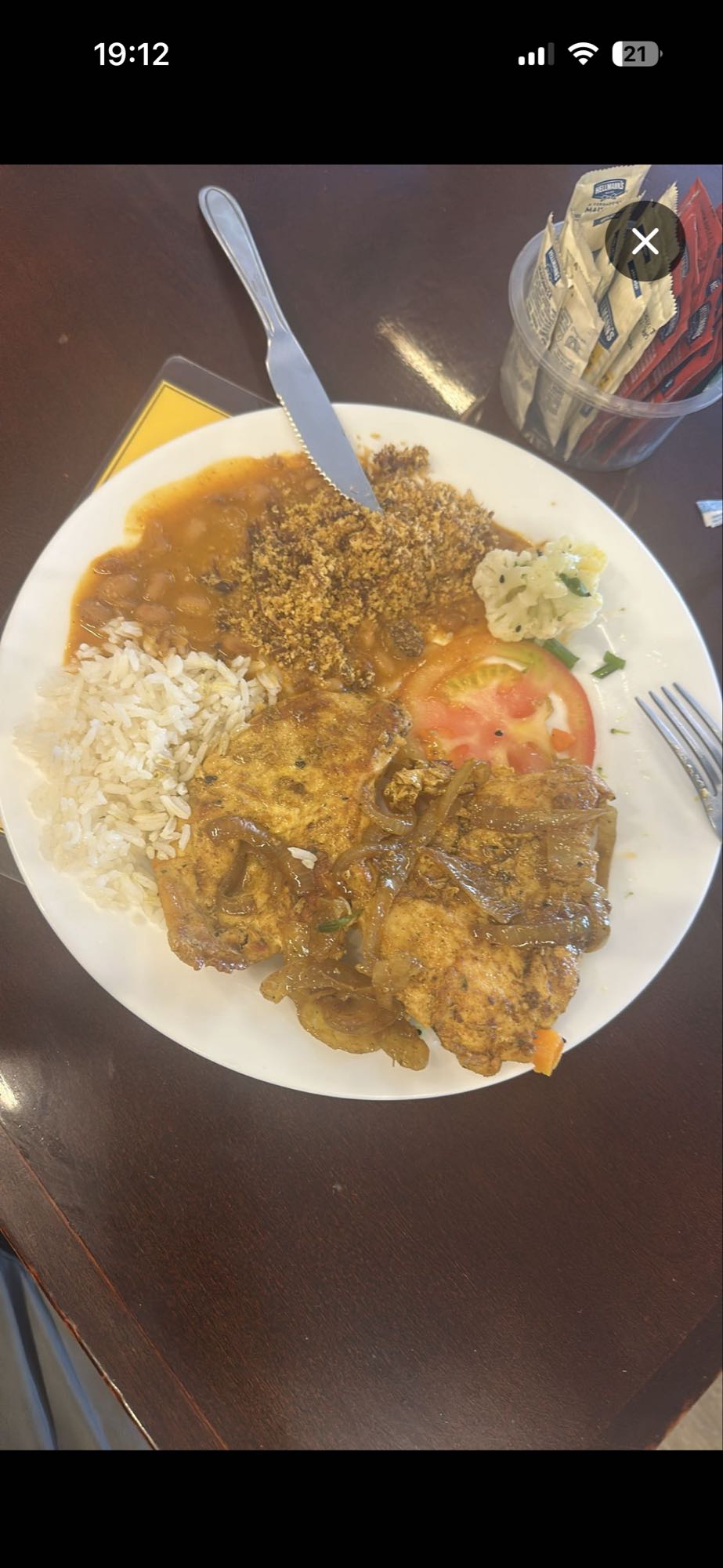 Prato brasileiro com frango