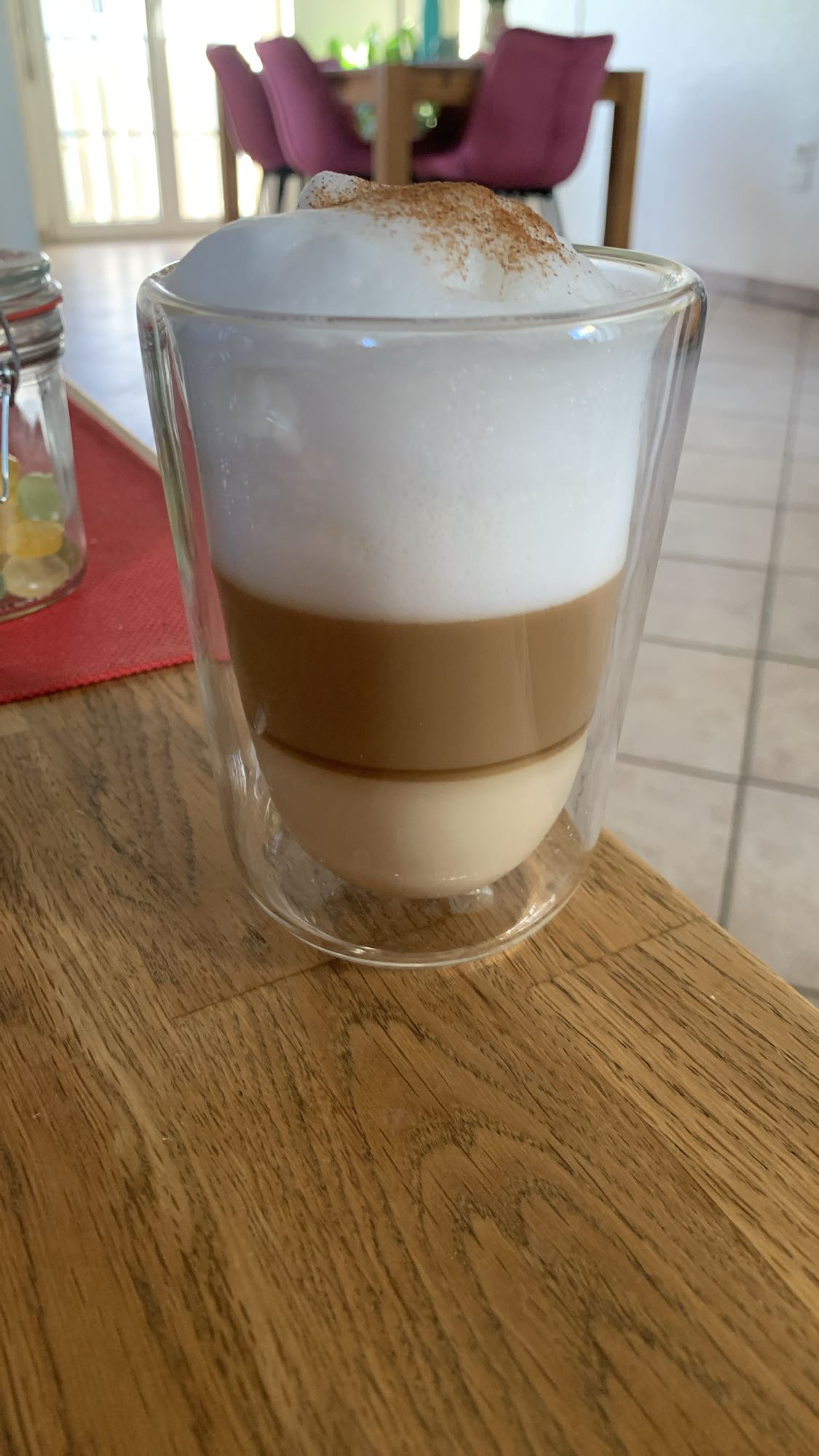 Café latte mousse cannelle