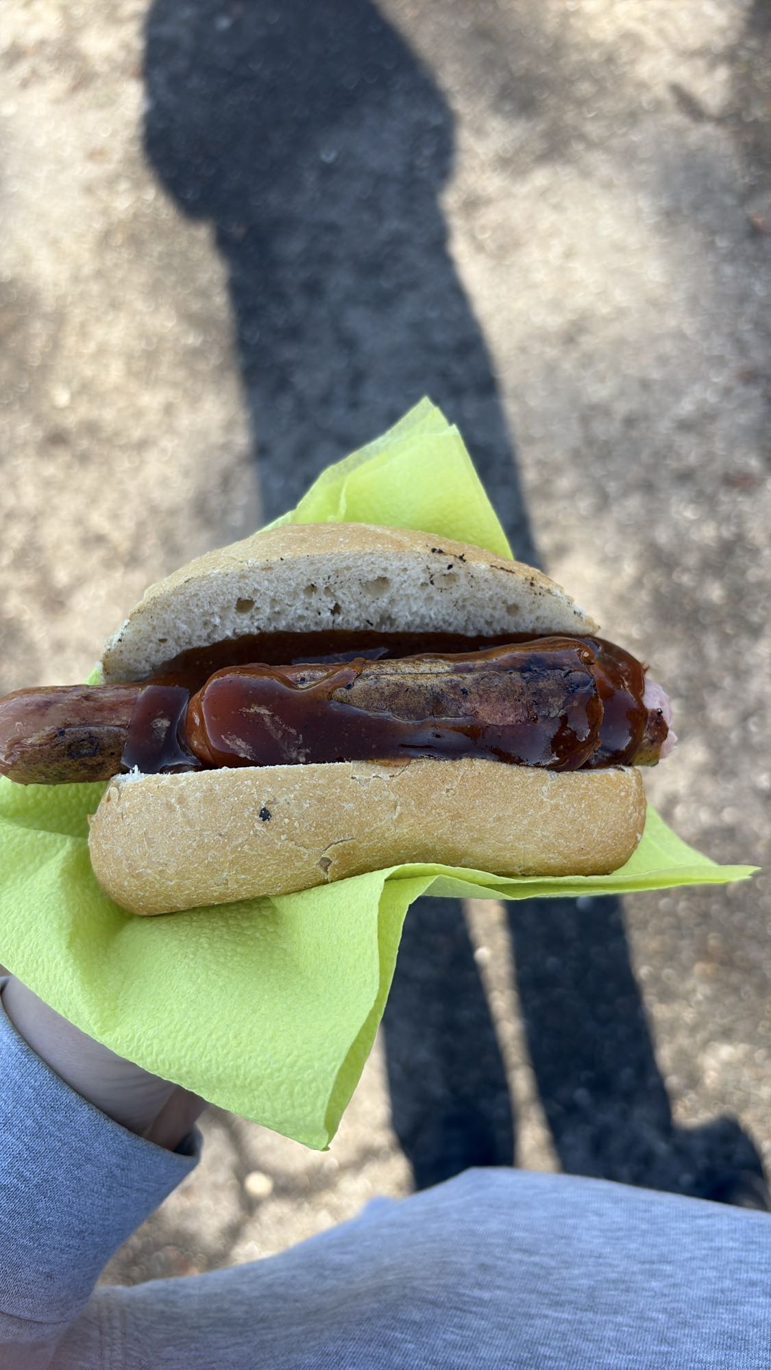 Hotdog mit Brötchen