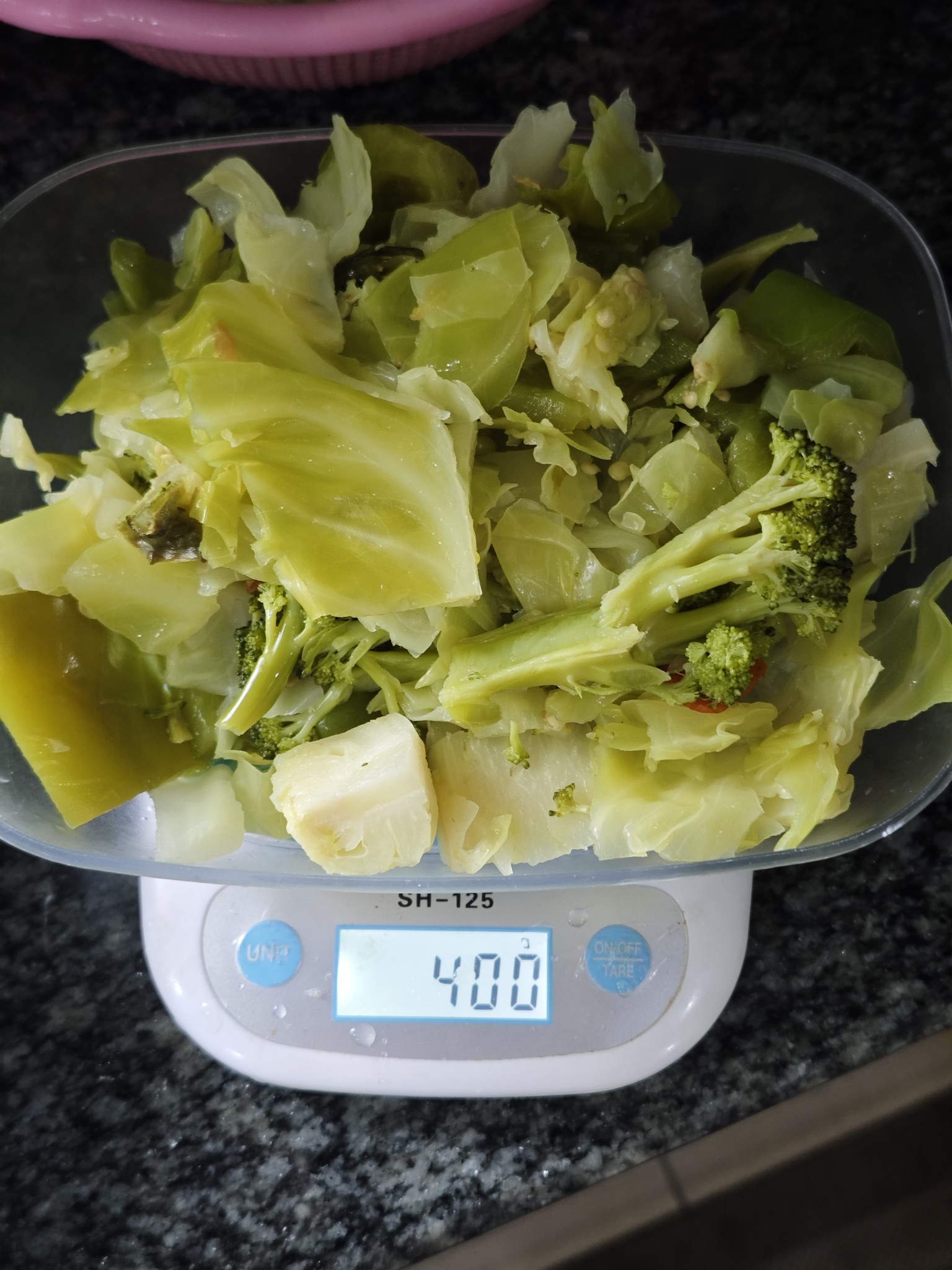 Steamed mixed vegetables