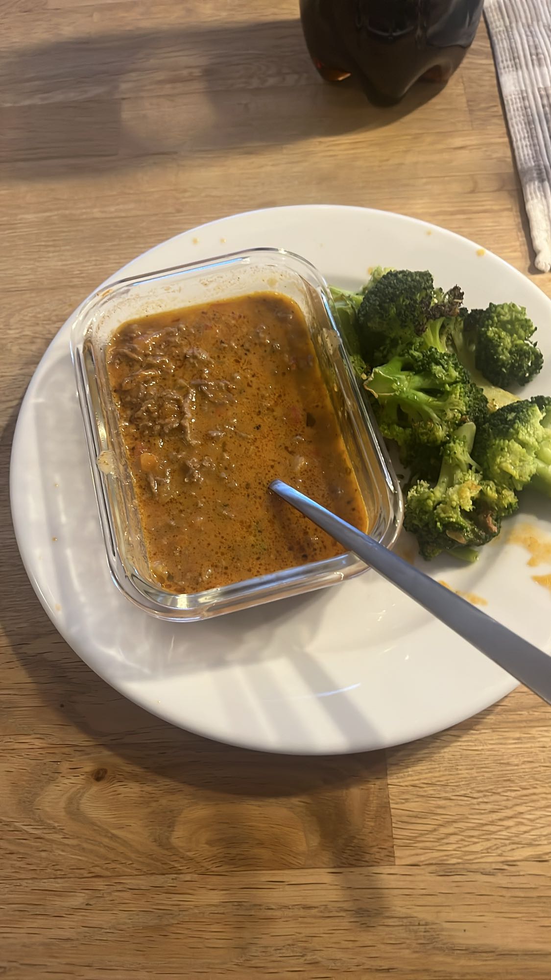 Köttfärssås med broccoli