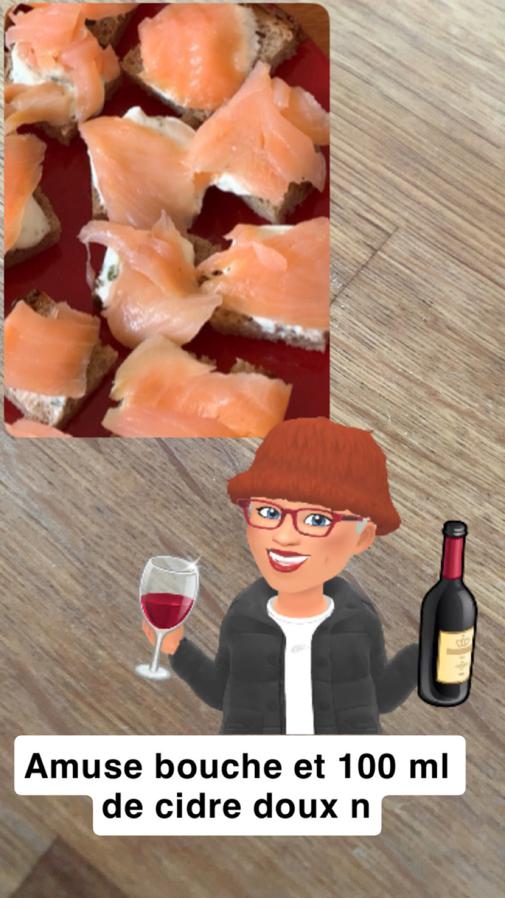 Amuse-bouche saumon et cidre