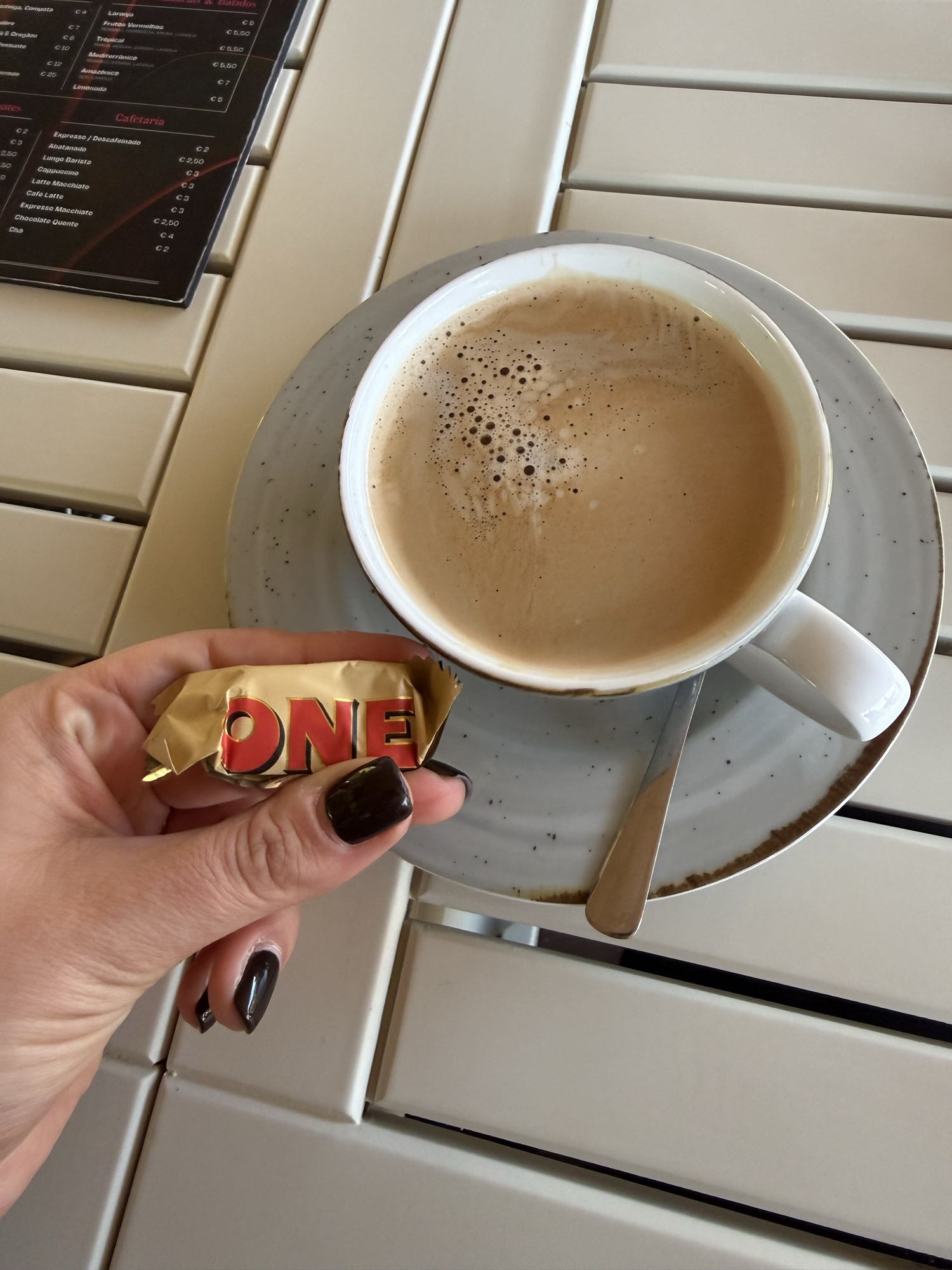 Coffee and mini chocolate