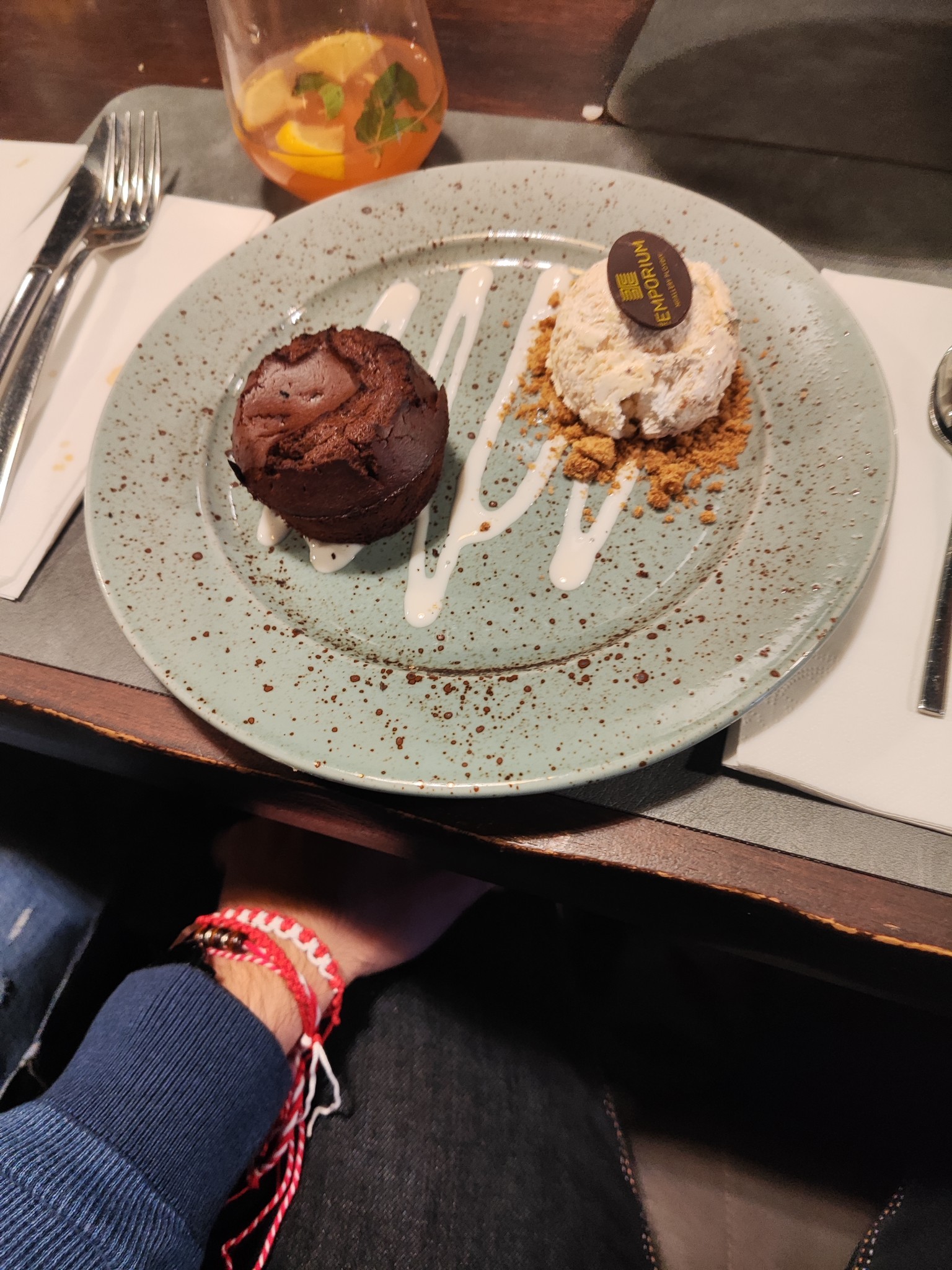 Chocolate lava cake & ice cream