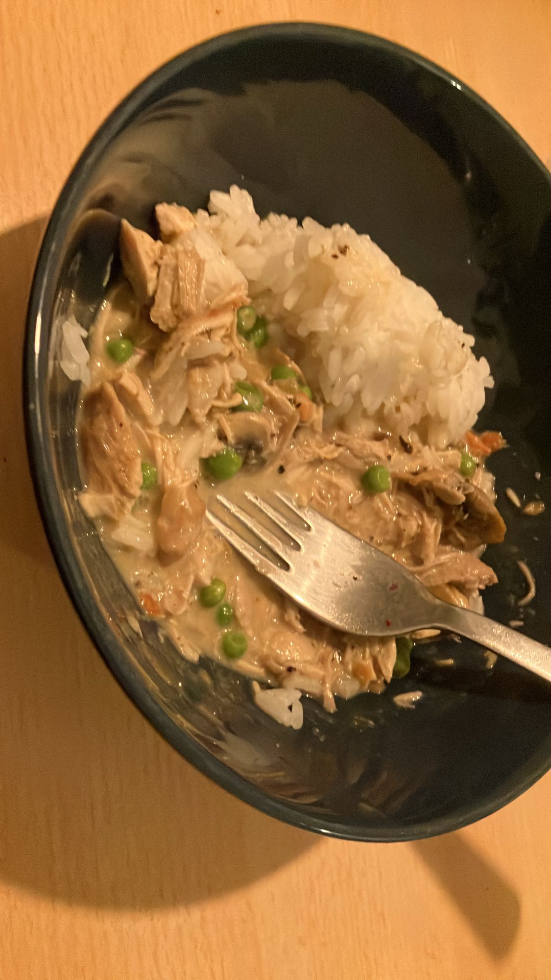 Frango cremoso com arroz