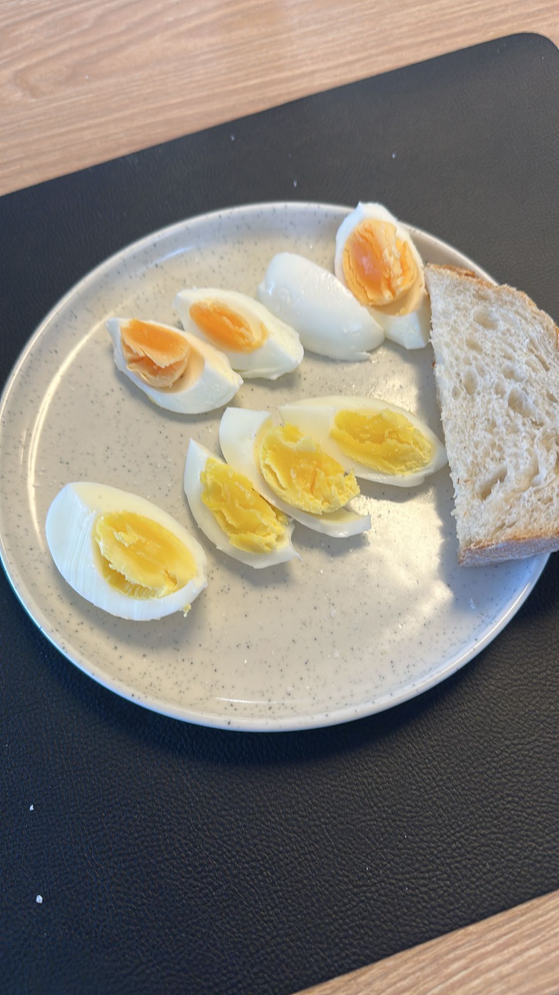 Eggs and Bread Plate