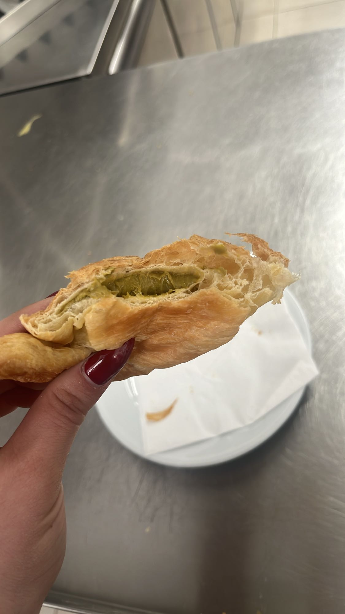 Puff pastry with pistachio