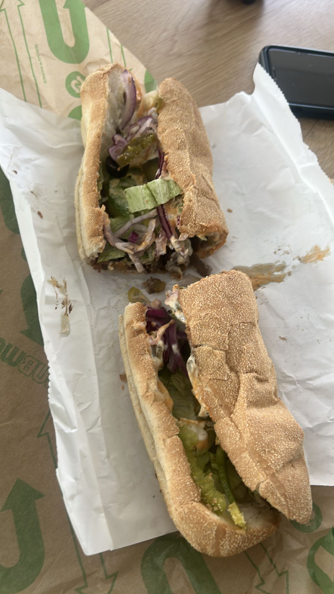 Sandwich sous-marin légumes