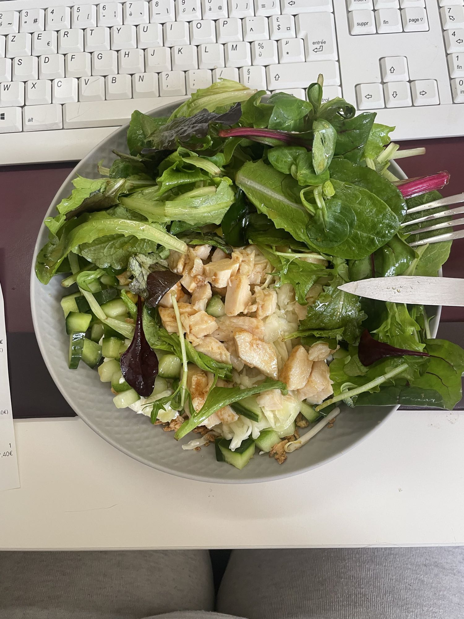 Salade poulet croquante