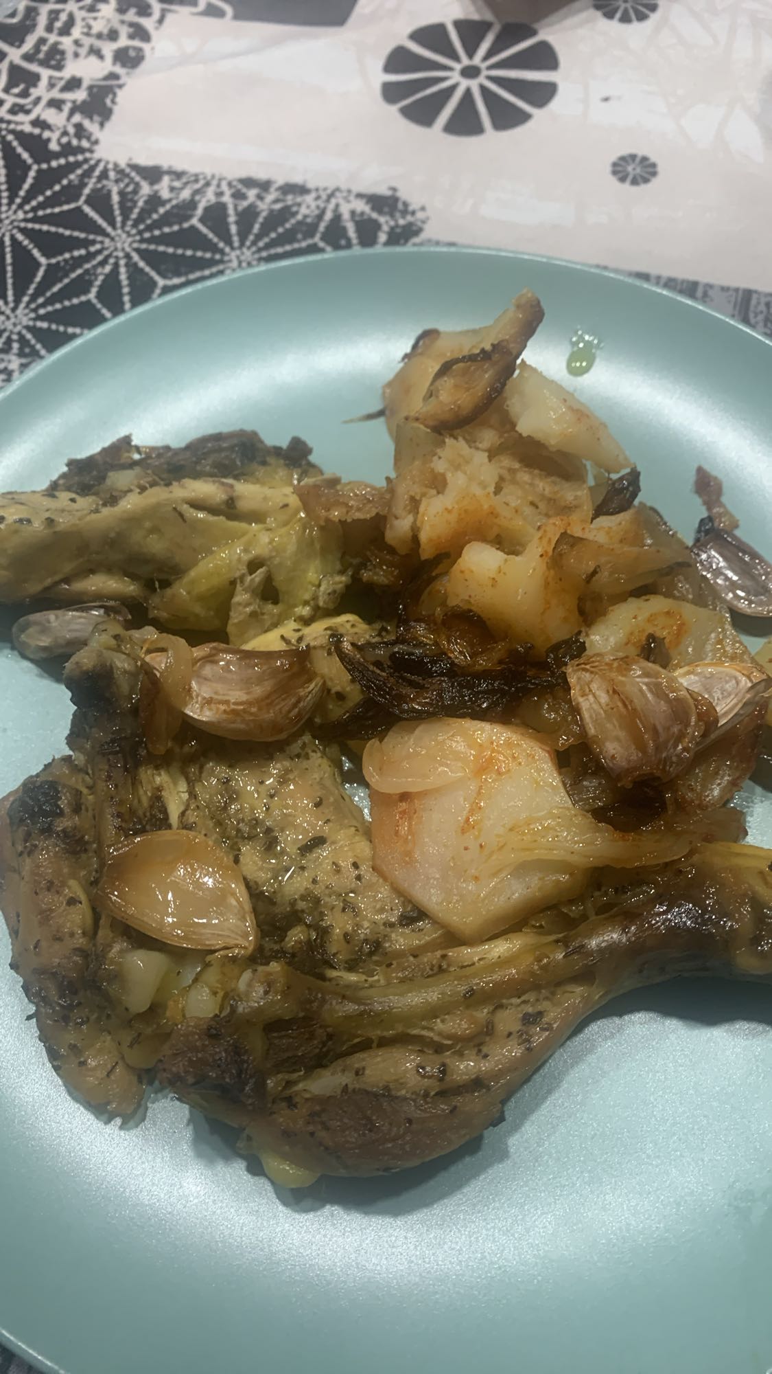 Pollo al horno con papas