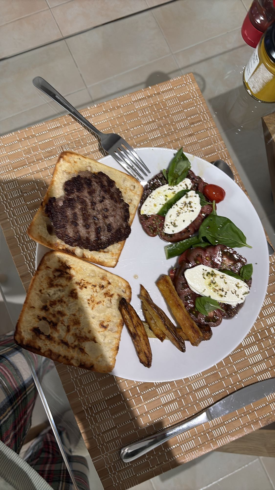 Burger & Caprese Plate