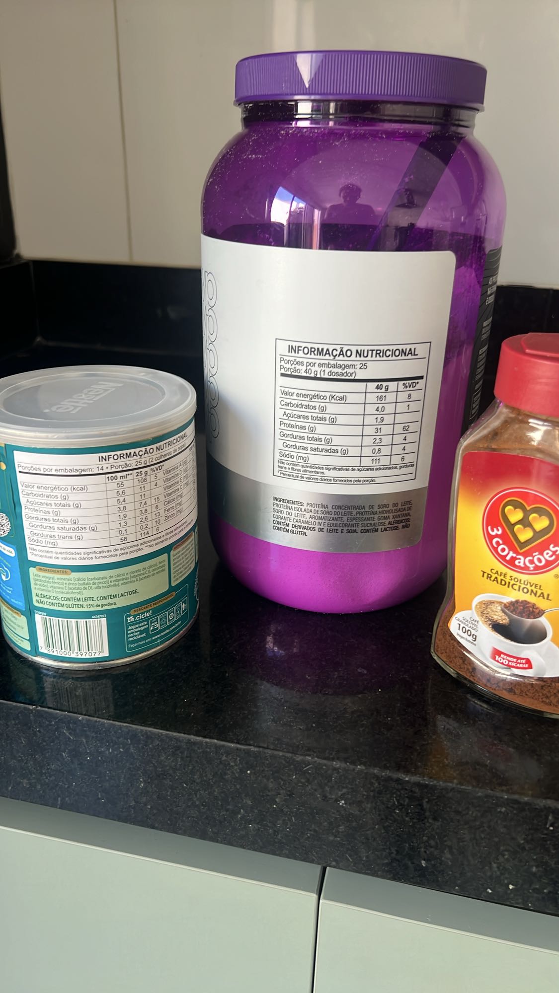 Shake de proteína com leite e café