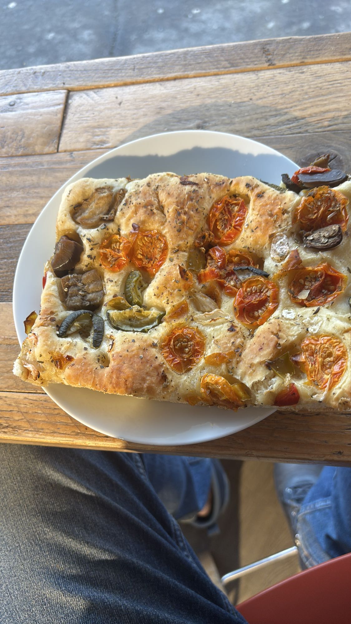 Focaccia med grønnsaker