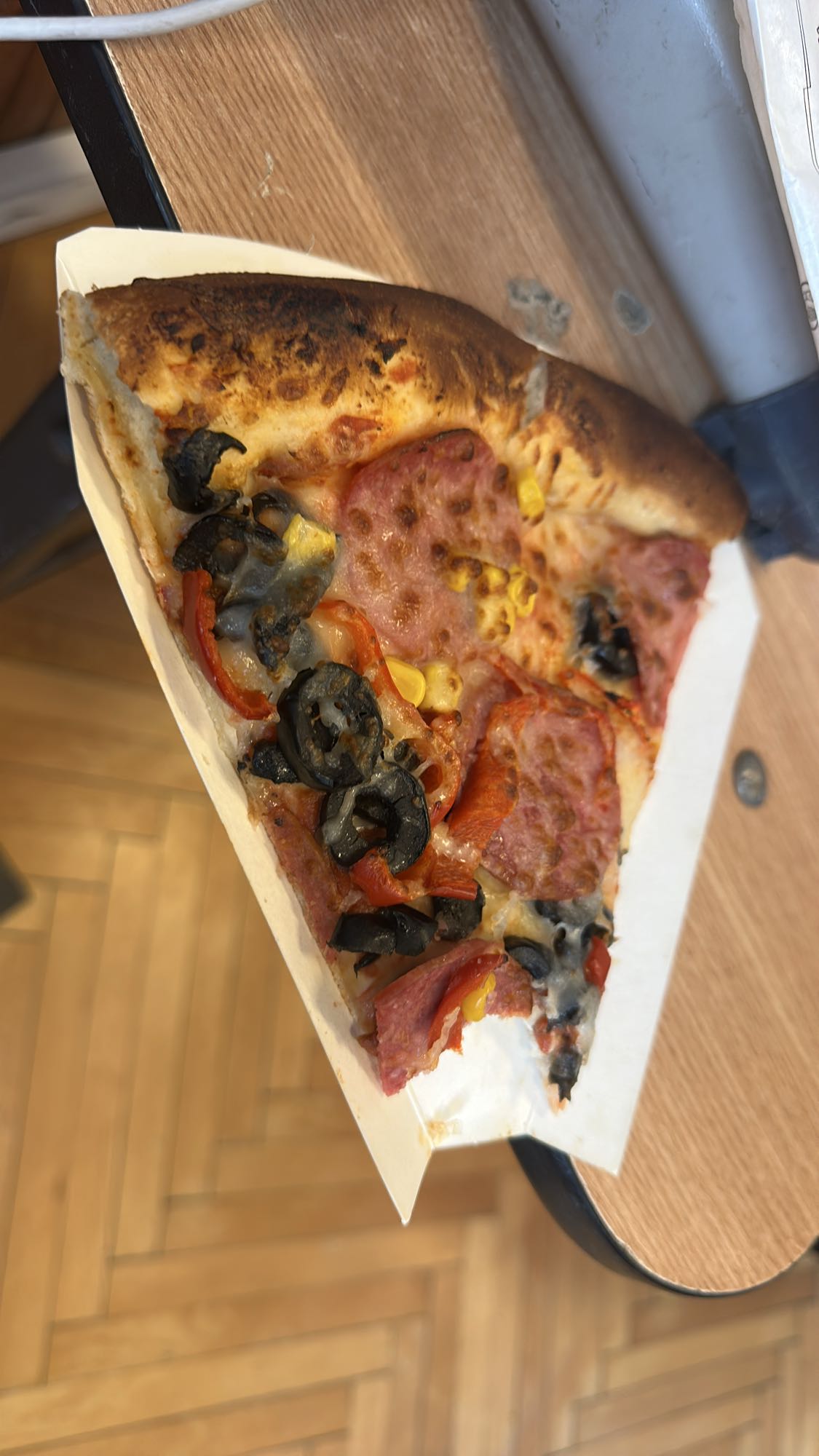 Pepperoni Veggie Pizza Slice