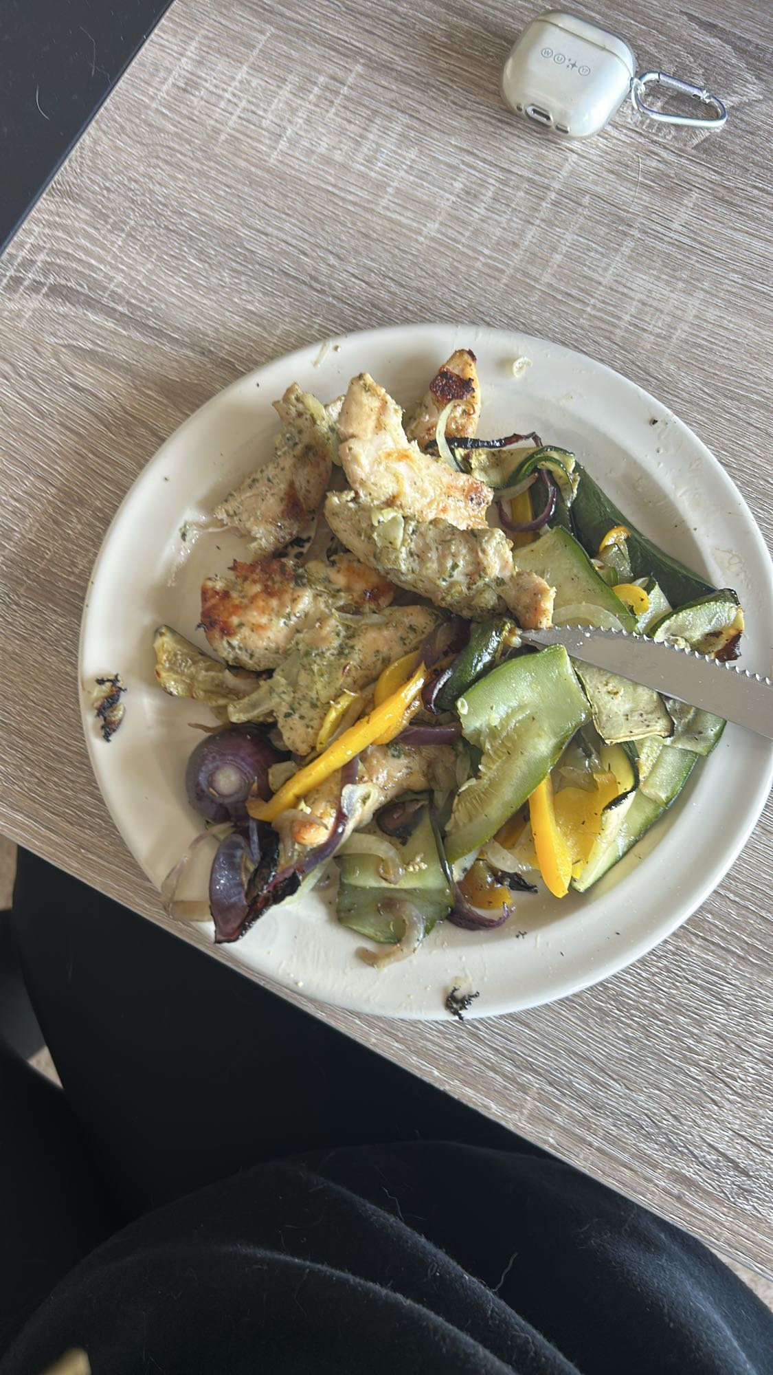 Poulet et légumes grillés