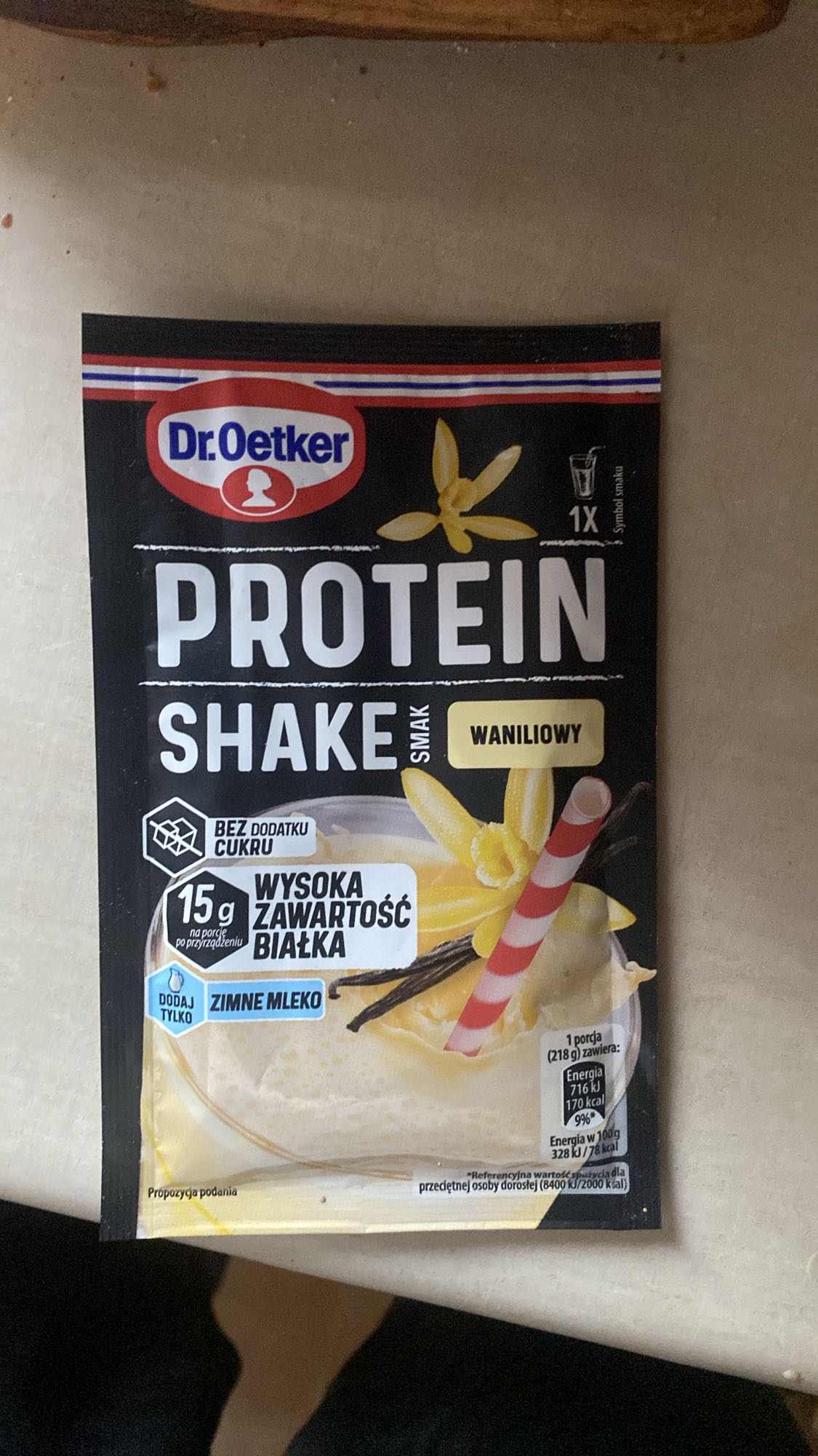 Waniliowy shake proteinowy