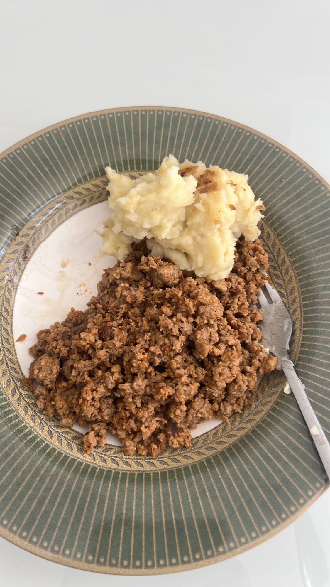 Carne moída e purê