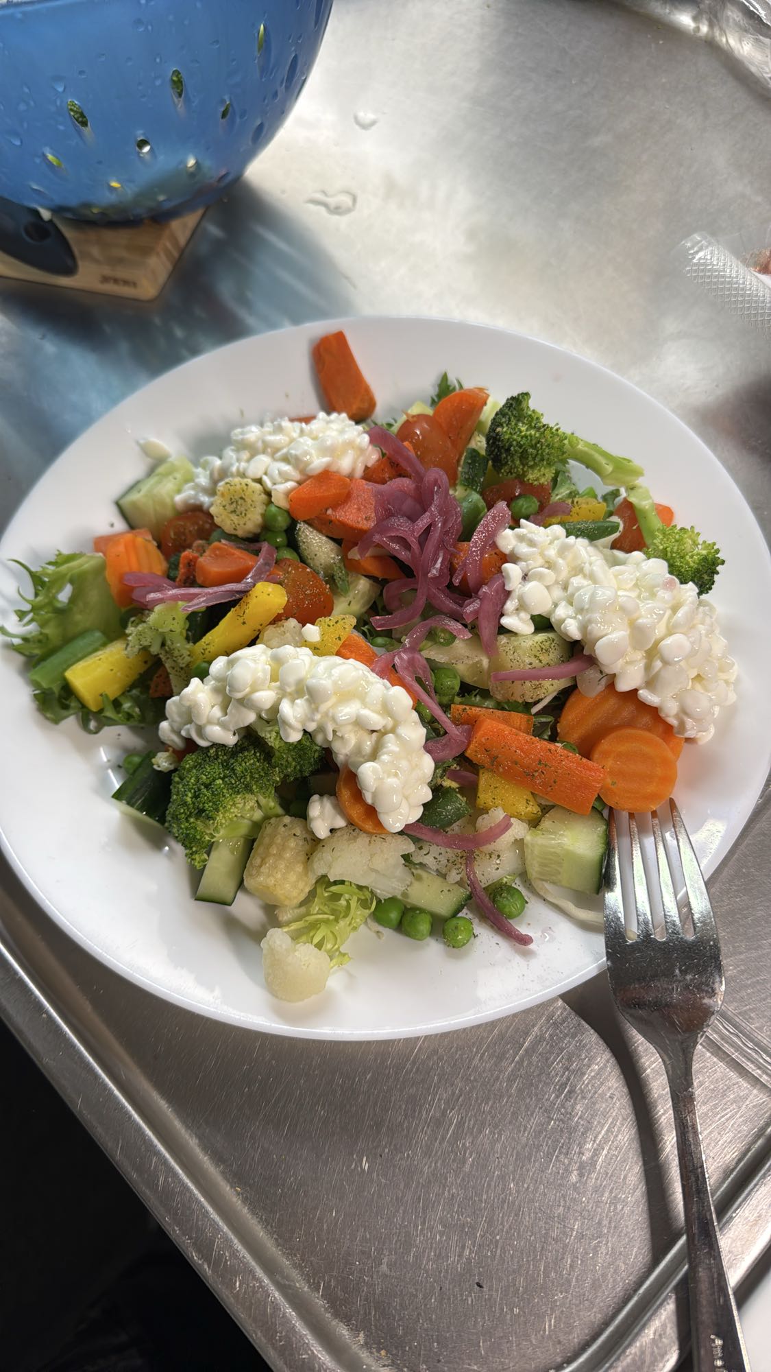 Grönsakssallad med keso