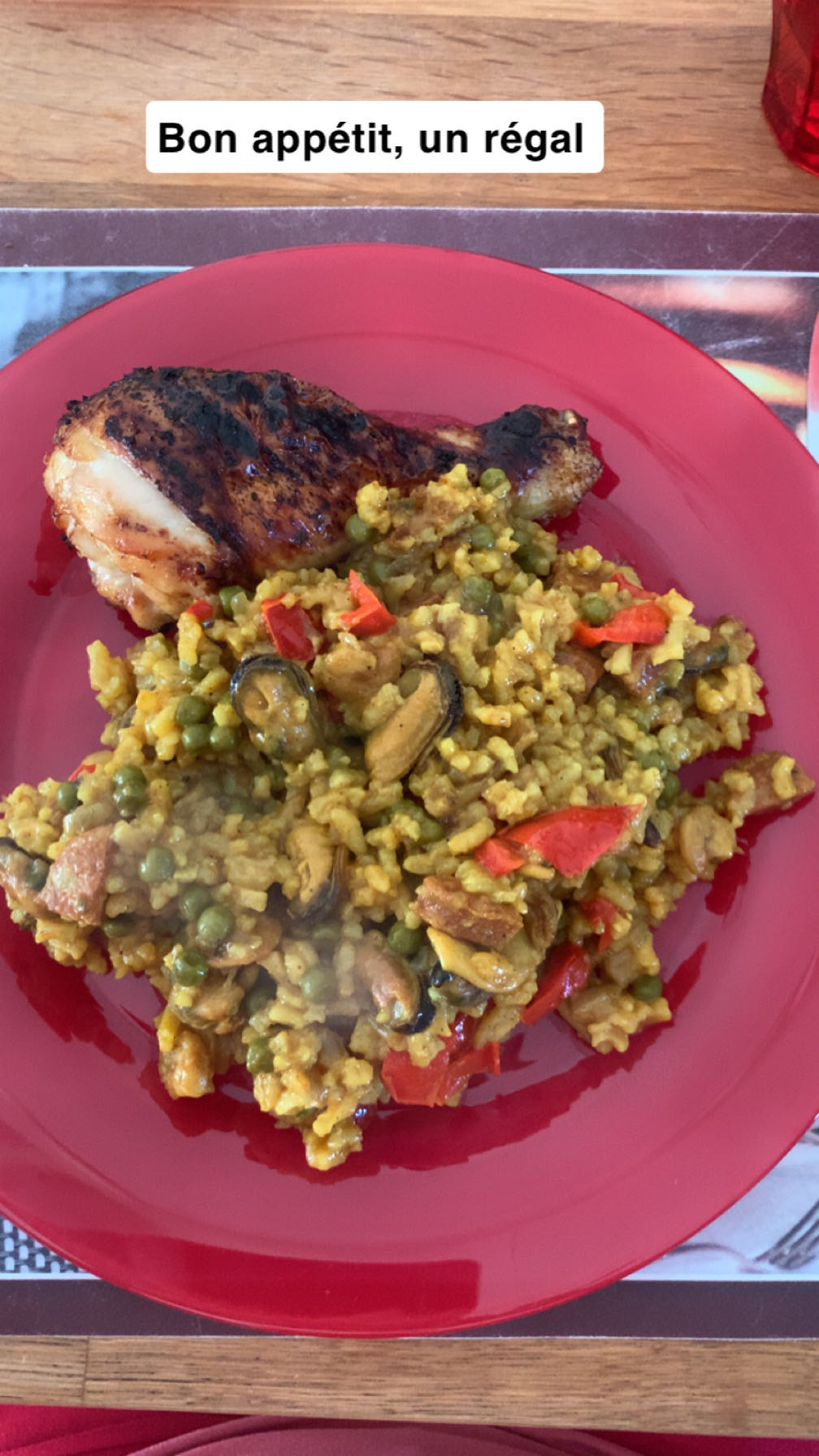 Poulet et riz façon paëlla