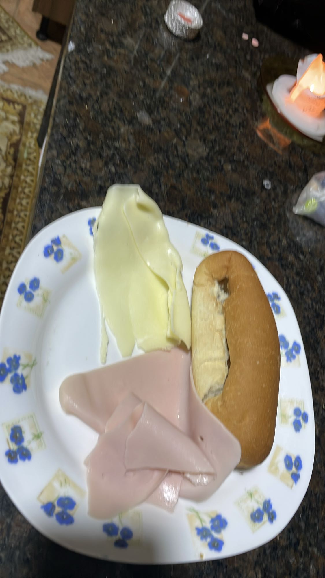 Ham Cheese Roll Plate