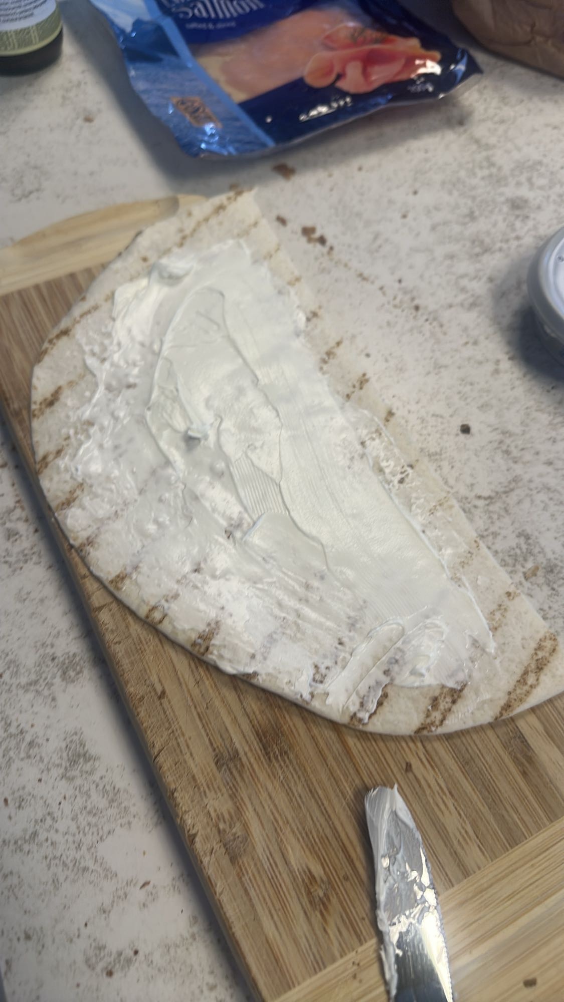 Cream cheese flatbread