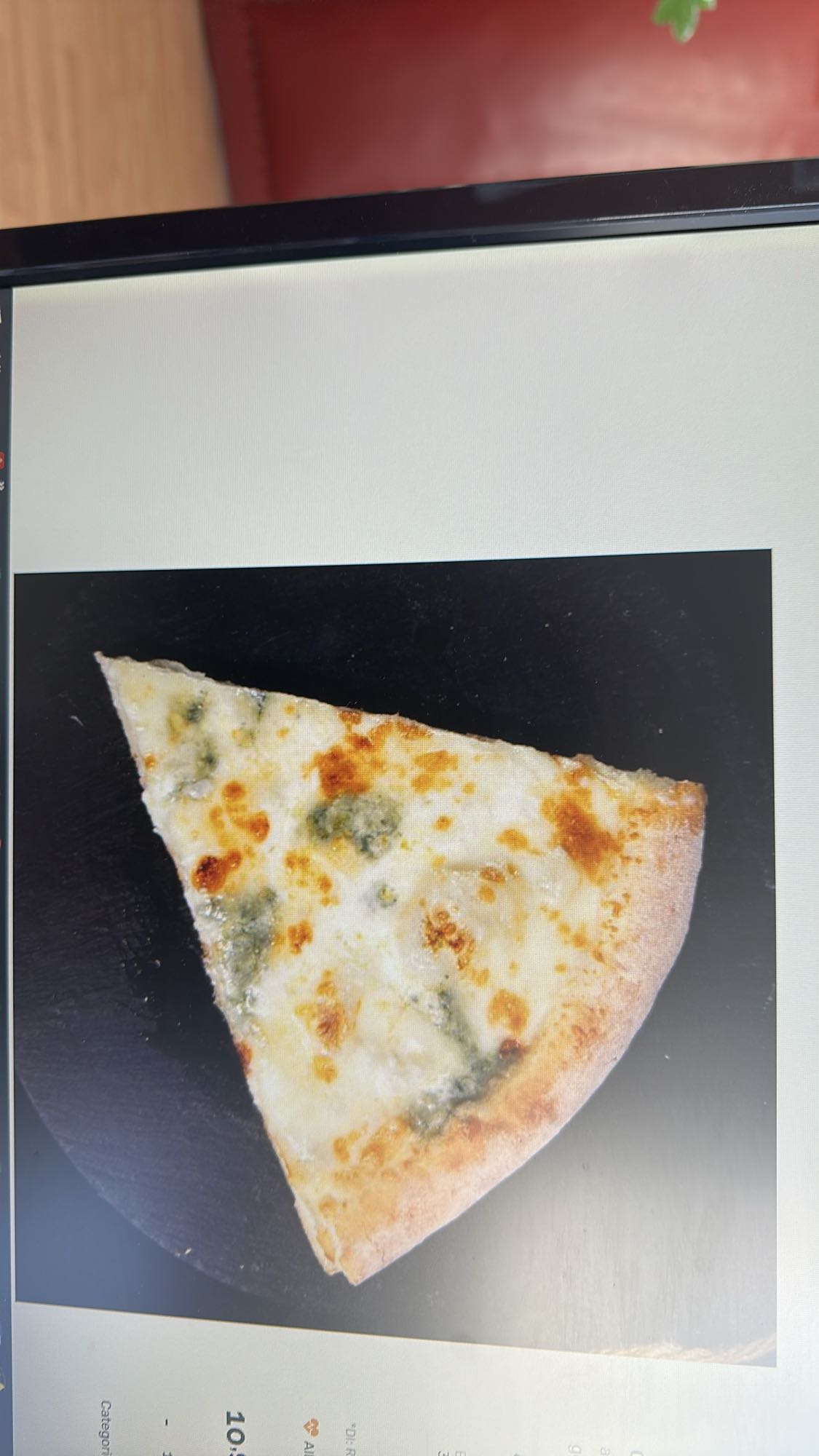 Four Cheese Pizza Slice