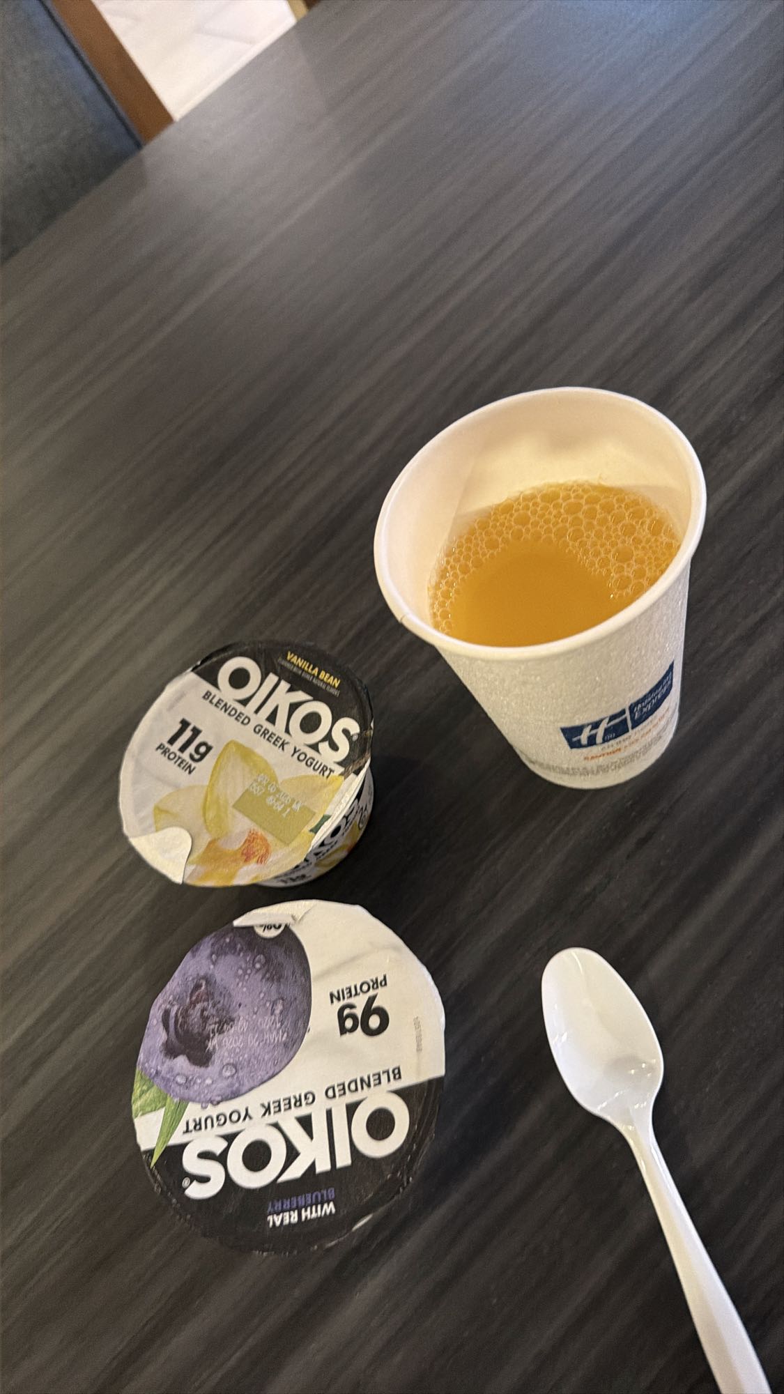 Yogurt and Juice Breakfast