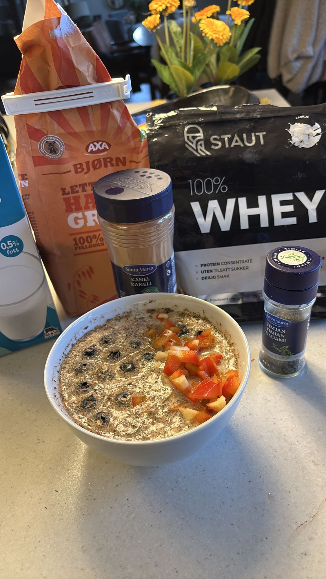 Havregrøt med protein