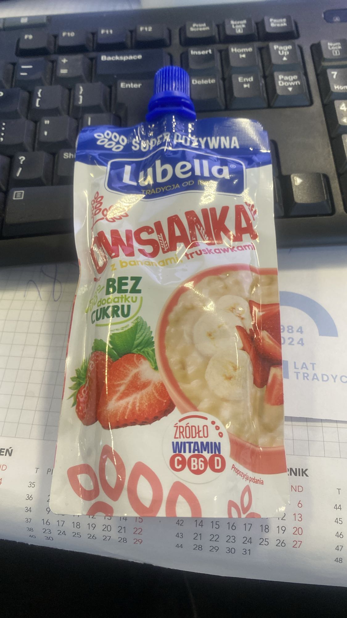 Owsianka banan truskawka
